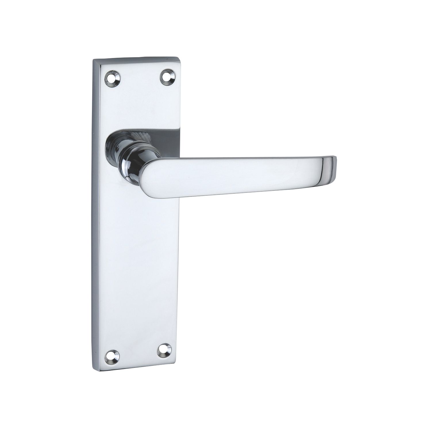 Smith & Locke Fire Rated Latch Door Handles Pair Polished Chrome (7274P)