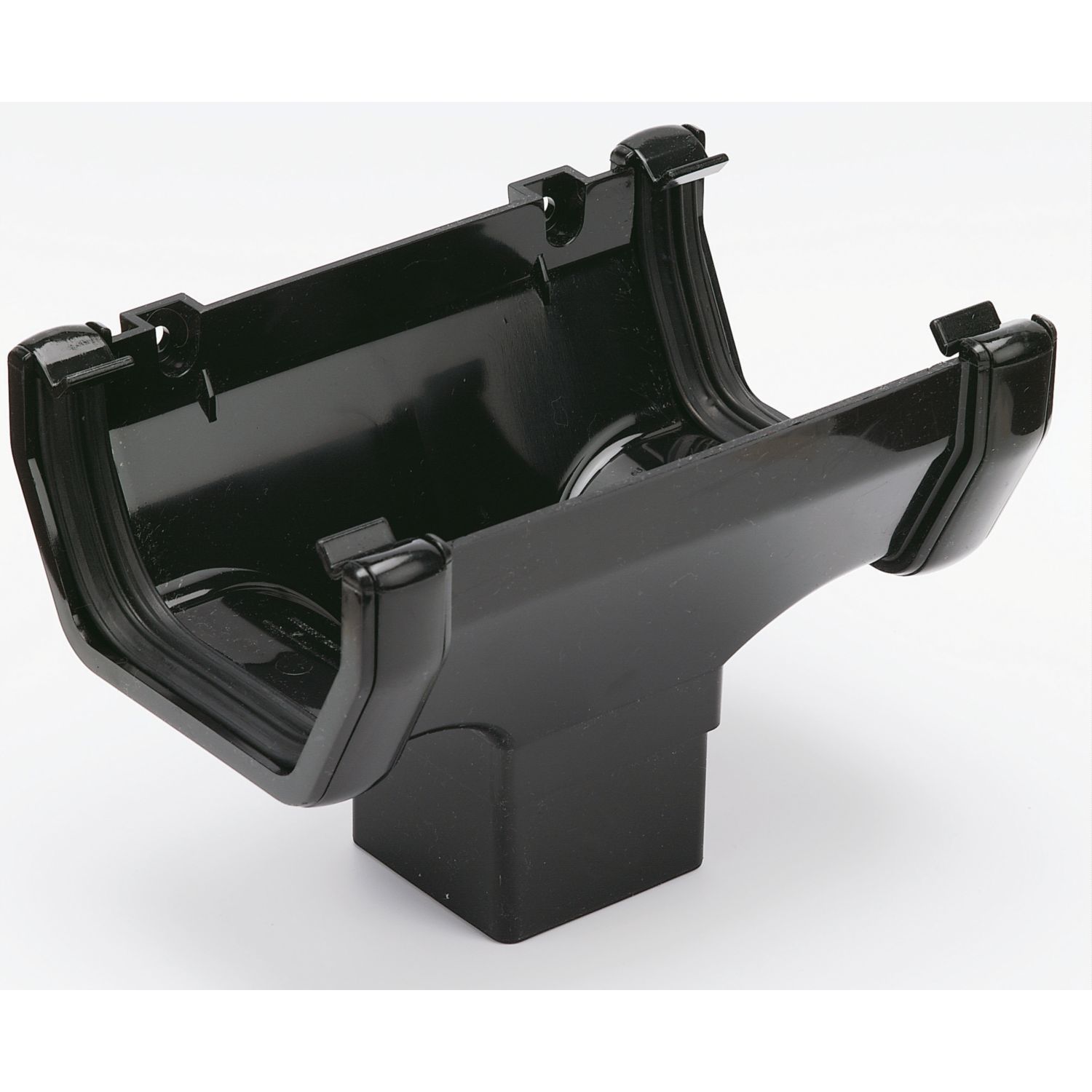 FloPlast uPVC Square Running Outlet Black 114mm x 65mm (72837)