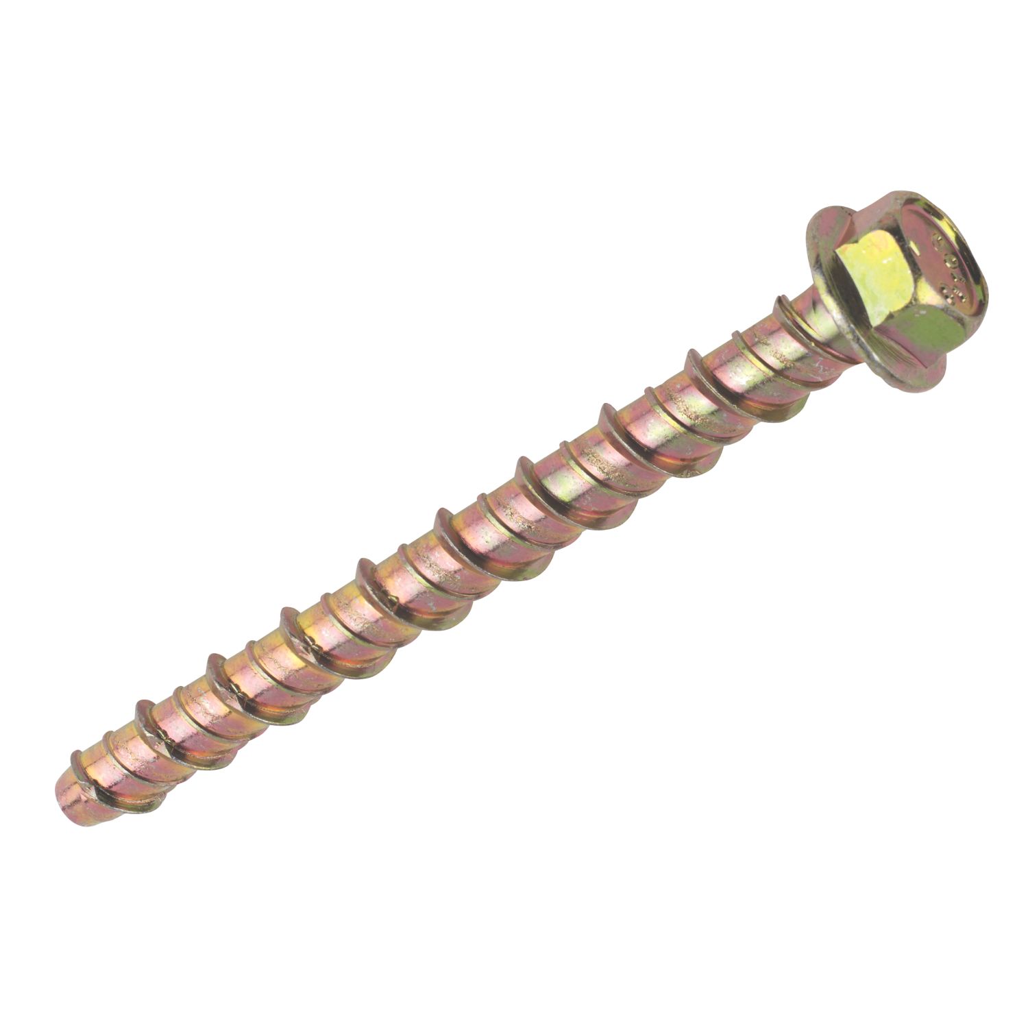 Easyfix Yellow Zinc-Plated Carbon Steel Concrete Bolts M10 x 80mm 10 Pack (7287P)