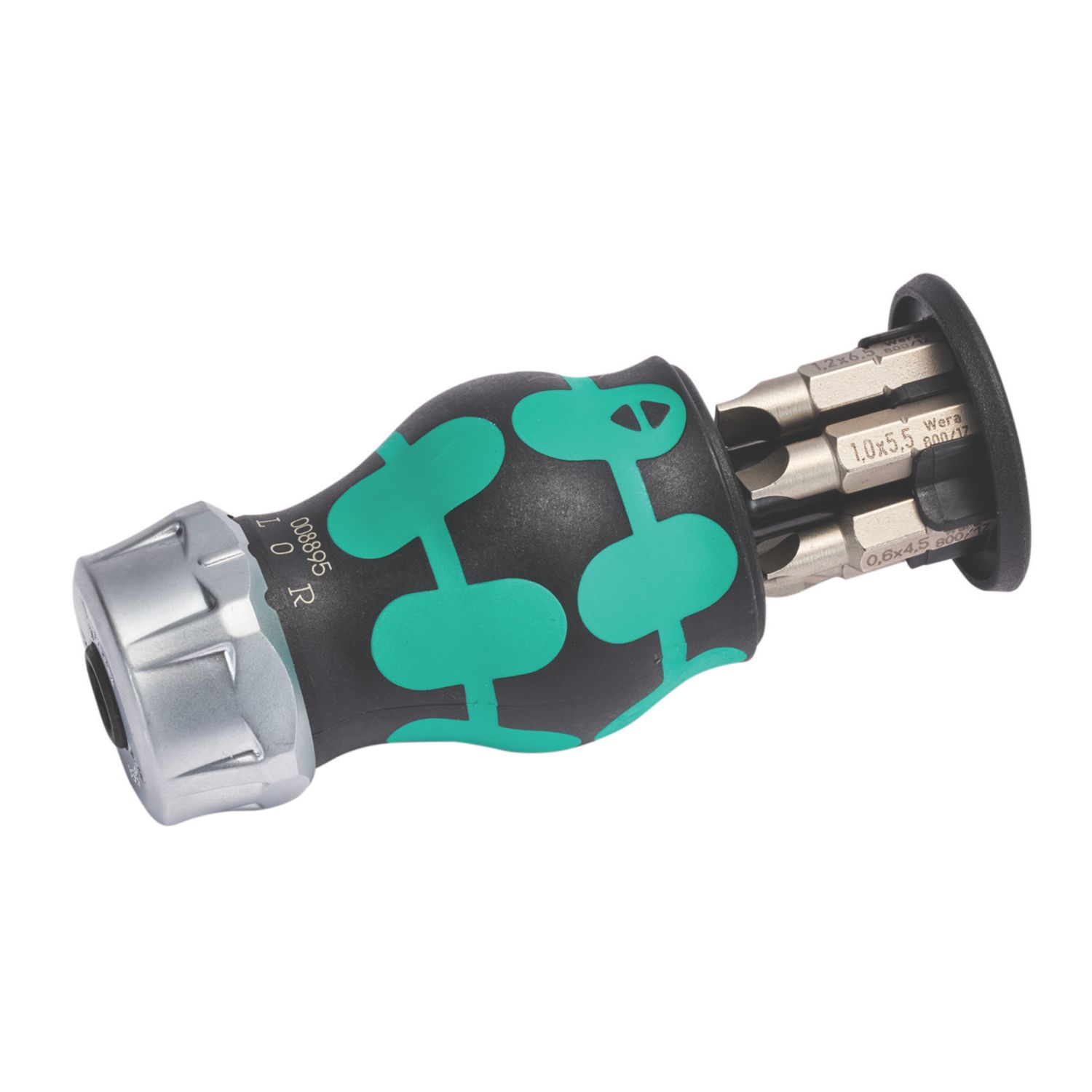 Wera Kraftform Kompakt Stubby Magazine RA 3 Interchangeable Ratchet Screwdriver Set 6 Pcs (728XX)