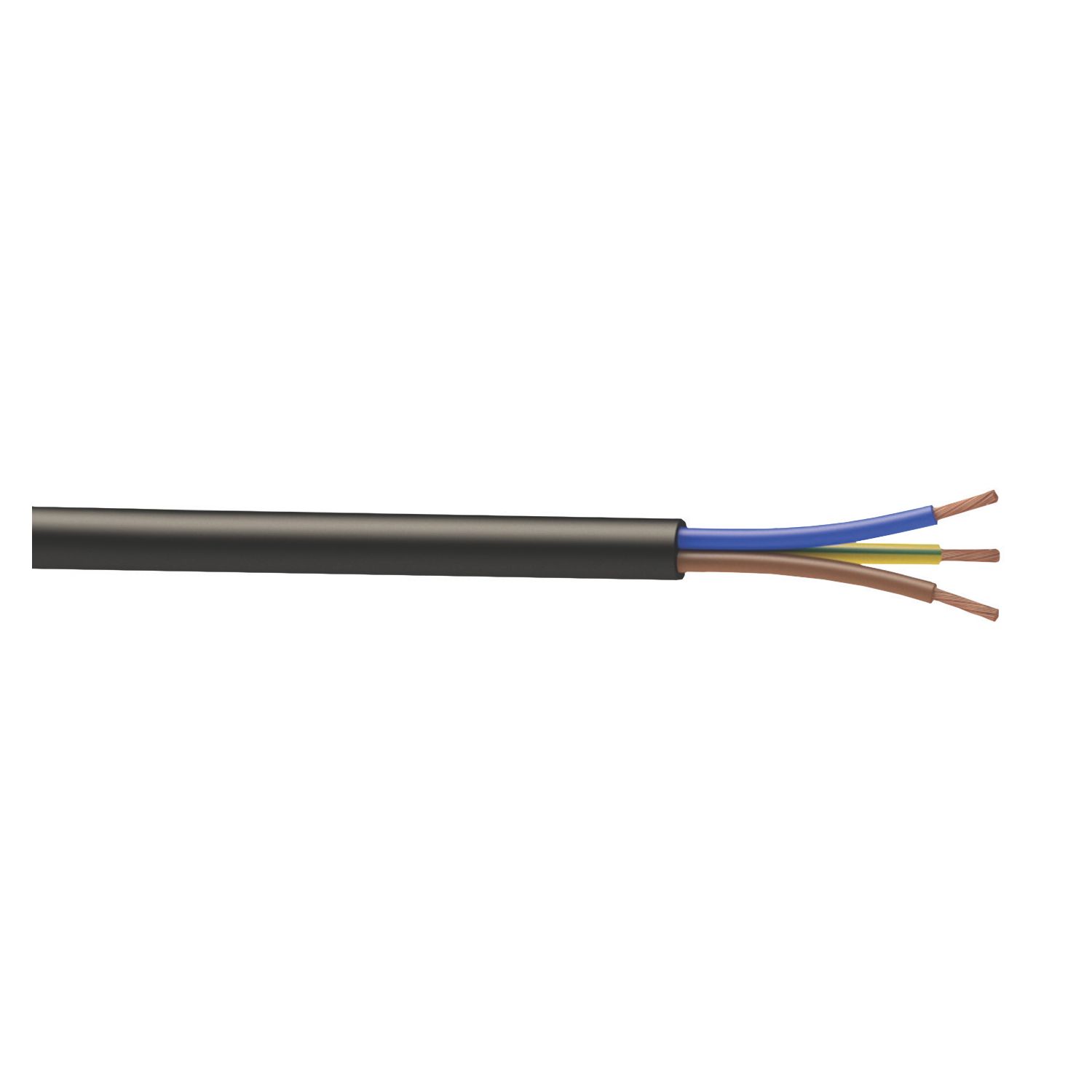 Time 3183P Black 3-Core 1.5mm² Flexible Cable 25m Drum (729JY)