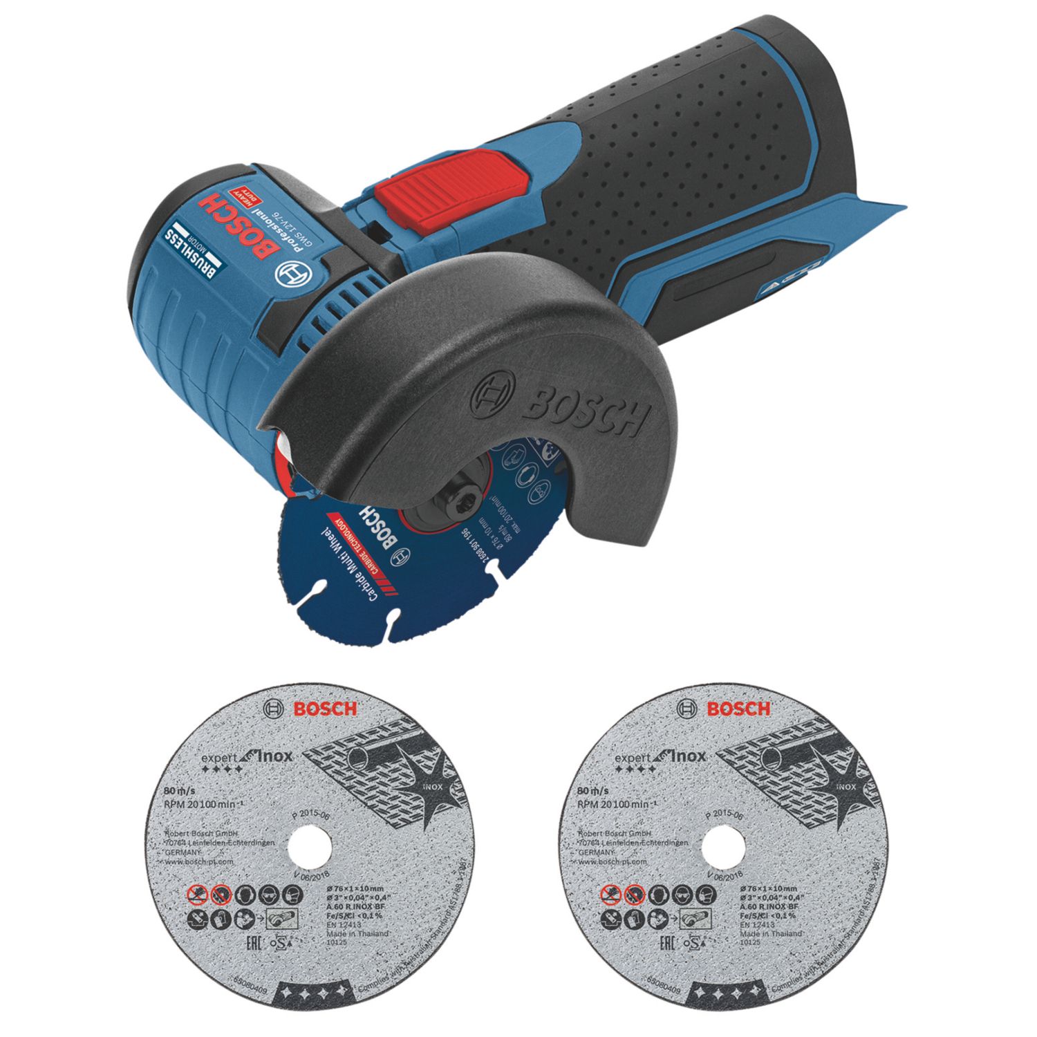 Bosch GWS 12V-76 12V Li-Ion 3" Brushless Cordless Angle Grinder - Bare (731YW)