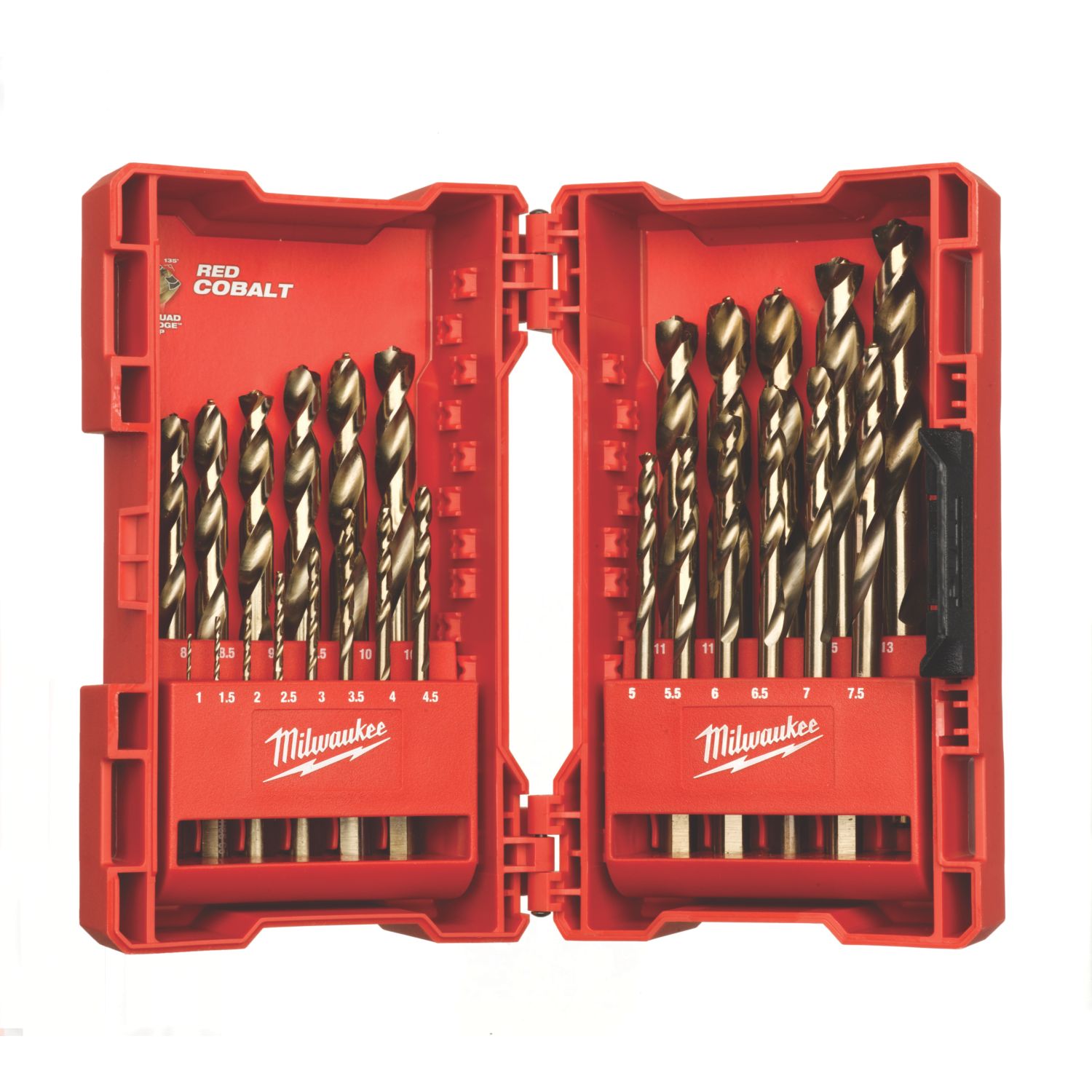 Milwaukee Red Cobalt Straight Shank Metal Drill Bit Set 25 Pieces (732GE)