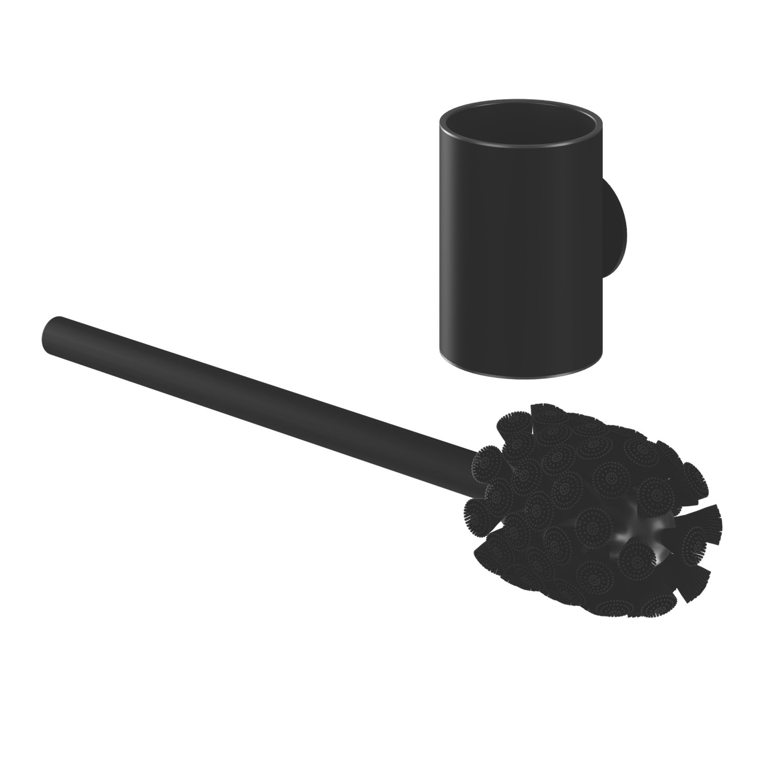 Swirl Caldew Toilet Brush & Holder Black (732YT)