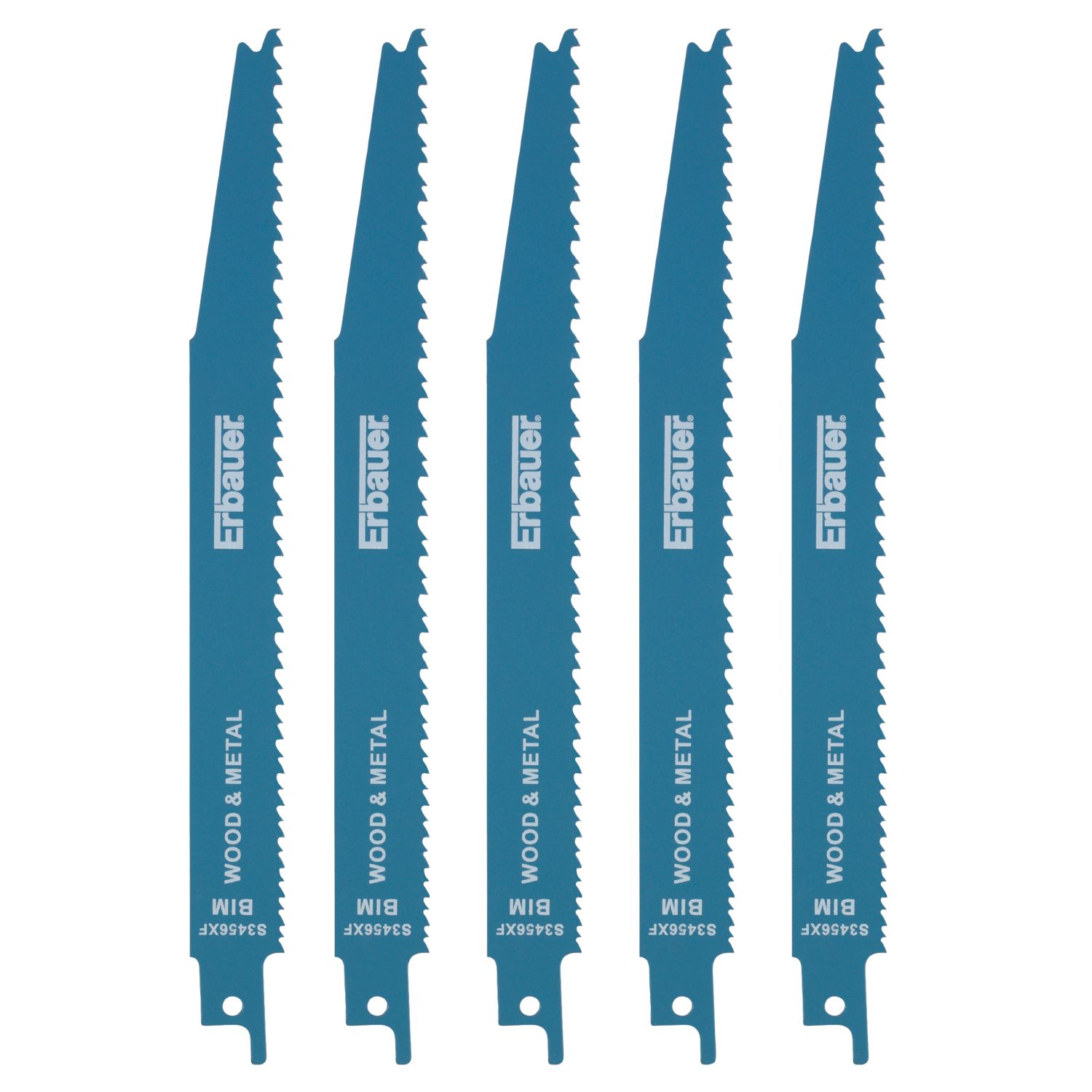 Erbauer Multi-Material Reciprocating Saw Blades 180mm 5 Pack (7345D)