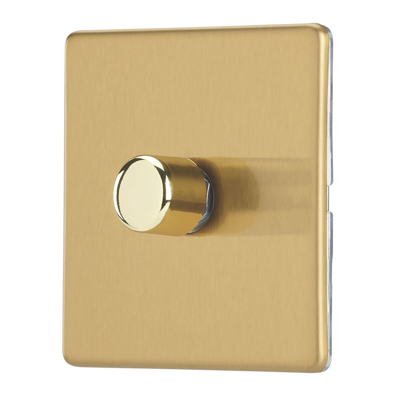 Contactum Lyric 1-Gang 2-Way LED Dimmer Switch Brushed Brass (734RR)