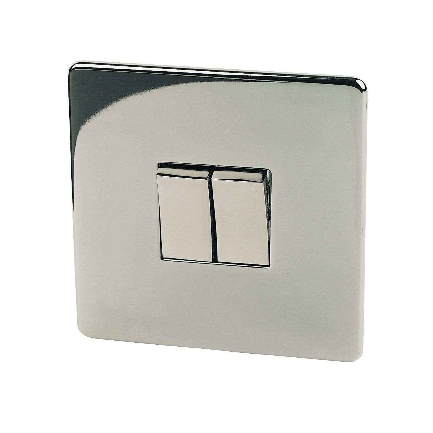Crabtree Platinum 10AX 2-Gang 2-Way Light Switch Black Nickel (73512)
