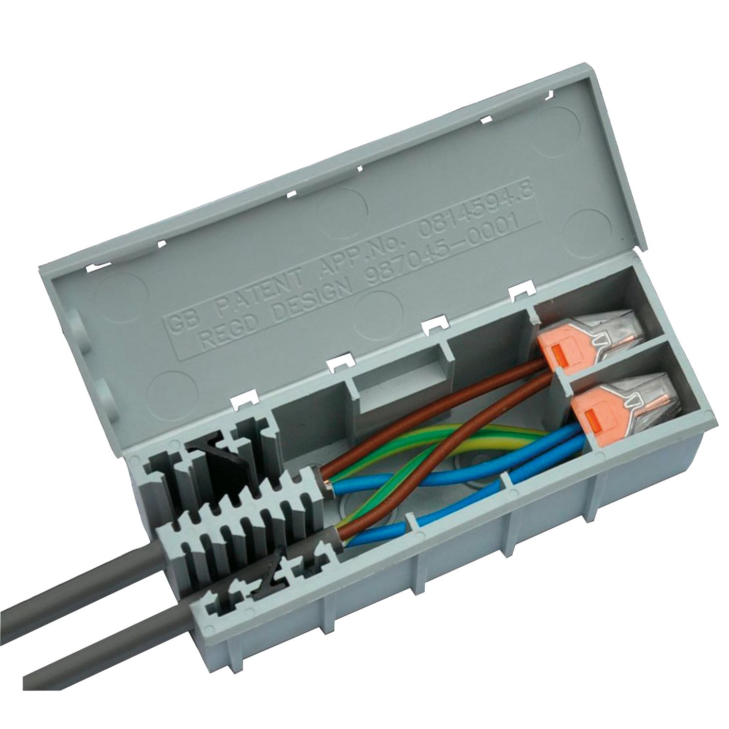 Wago 41A Junction Box 39 x 108 x 44mm Grey (7355F)
