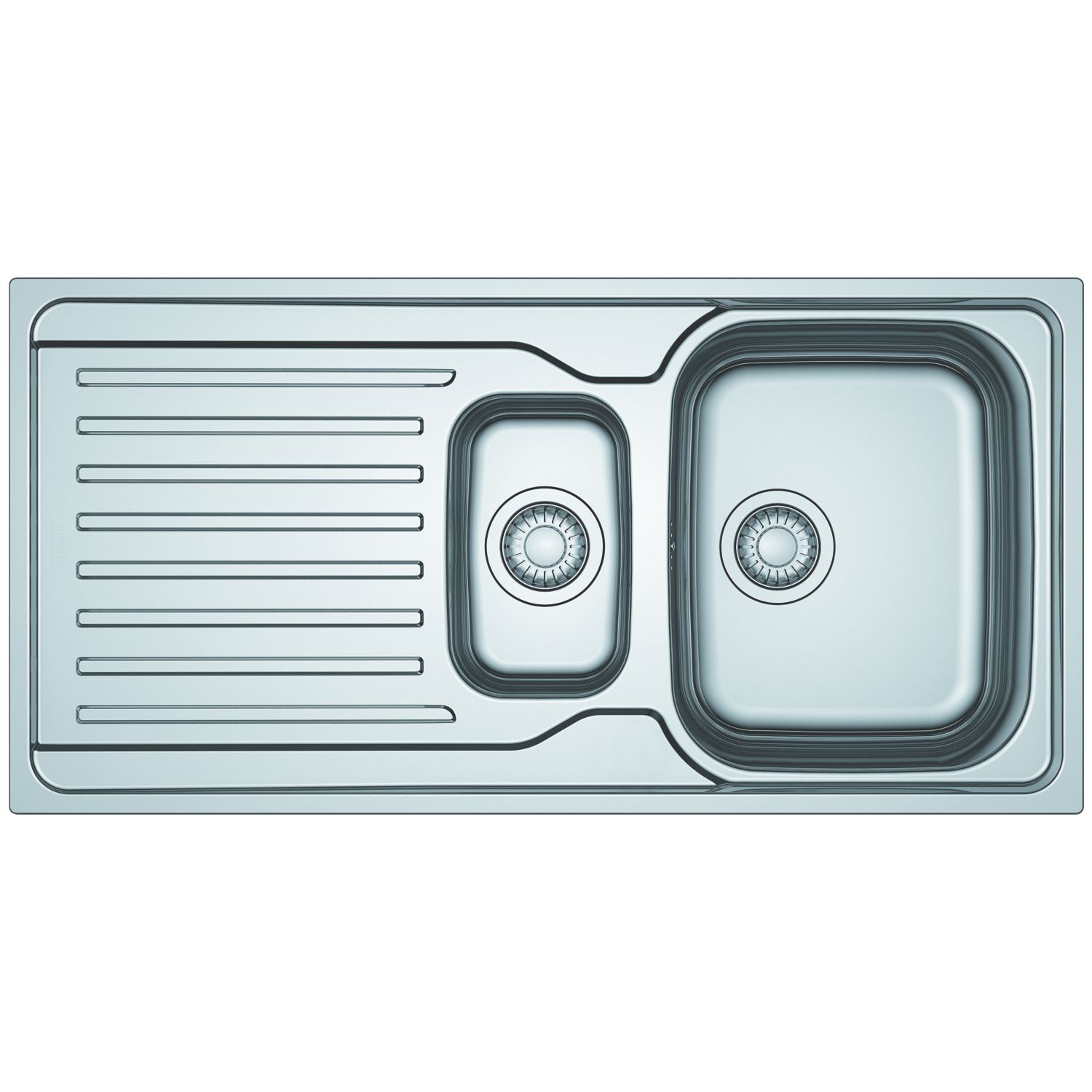 Franke Antea 1.5 Bowl Stainless Steel Reversible Inset Sink & Drainer 1000mm x 500mm (7356V)