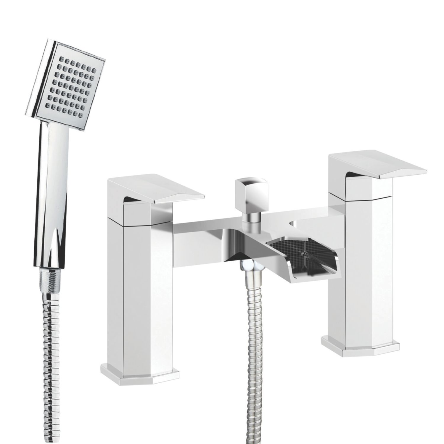 Bristan Elegance Waterfall Chrome 150mm Deck Mounted Dual Control Manual Shower Mixer Tap (735JK)