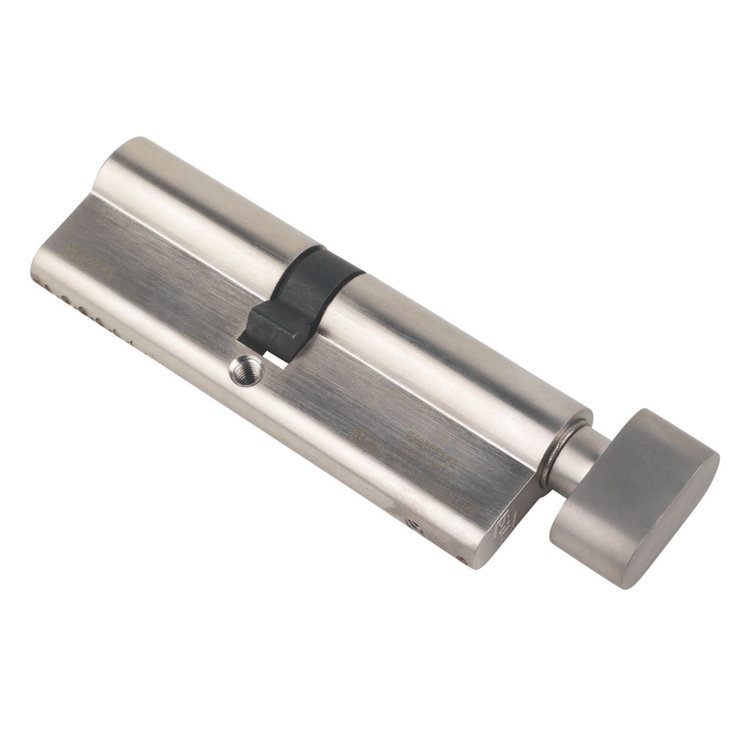 Smith & Locke Fire Rated 1 Star Thumbturn 6-Pin Euro Cylinder Lock 45-50 (95mm) Polished Nickel (7364P)