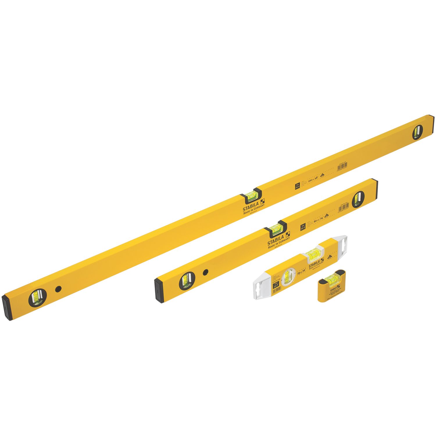 Stabila Spirit Level Set 4 Pieces (736HT)
