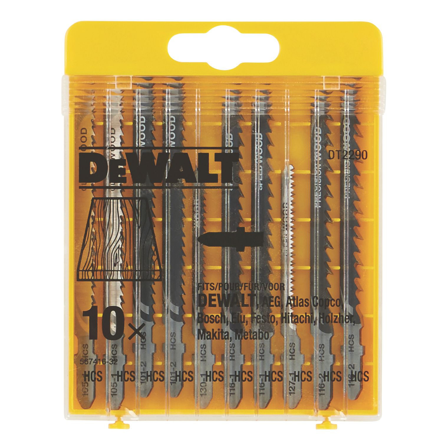 DEWALT DT2290-QZ Multi-Material Jigsaw Blades 10 Piece Set (73700)