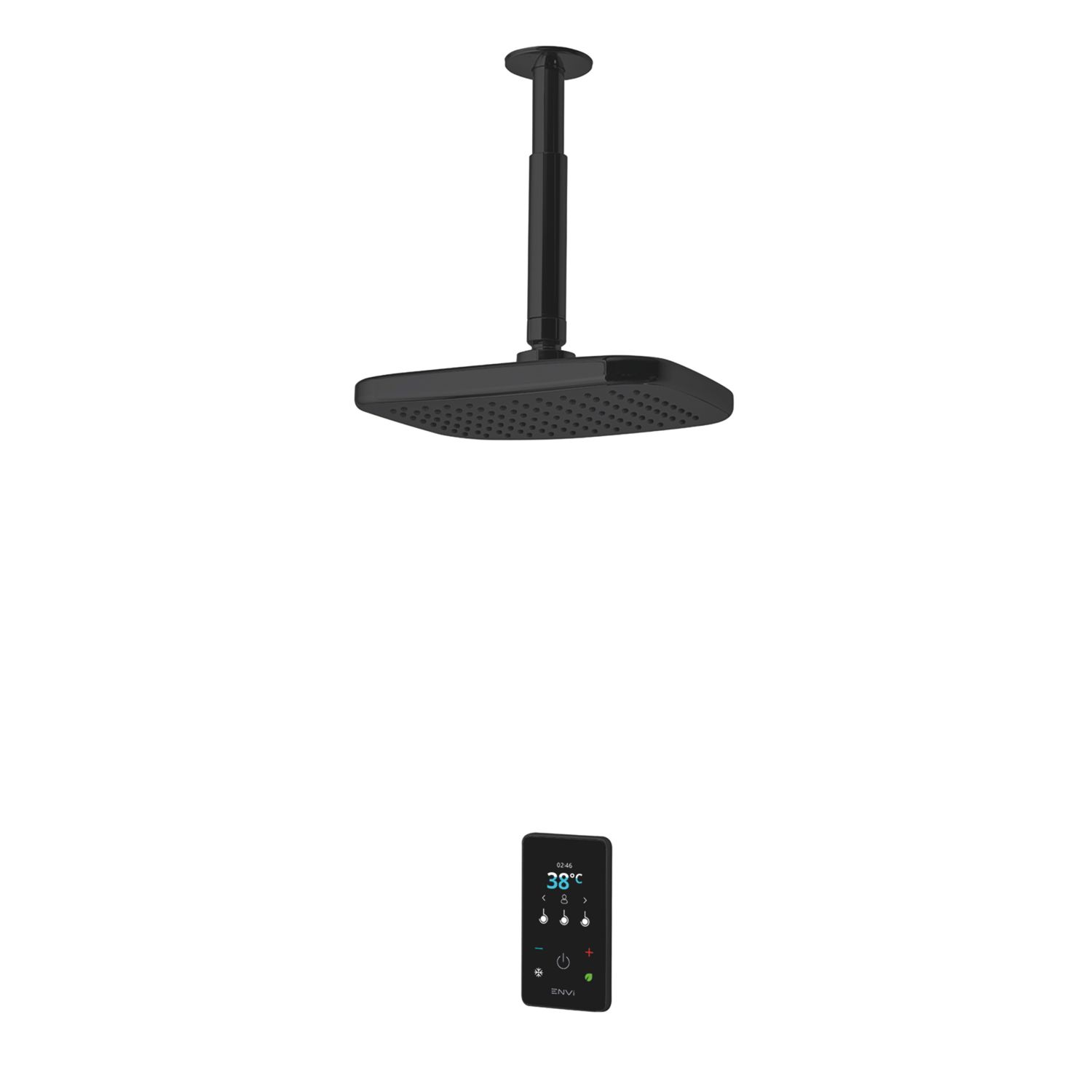 Triton Envi Fixed Head Matte Black 9kW Thermostatic Electric Shower (737JW)