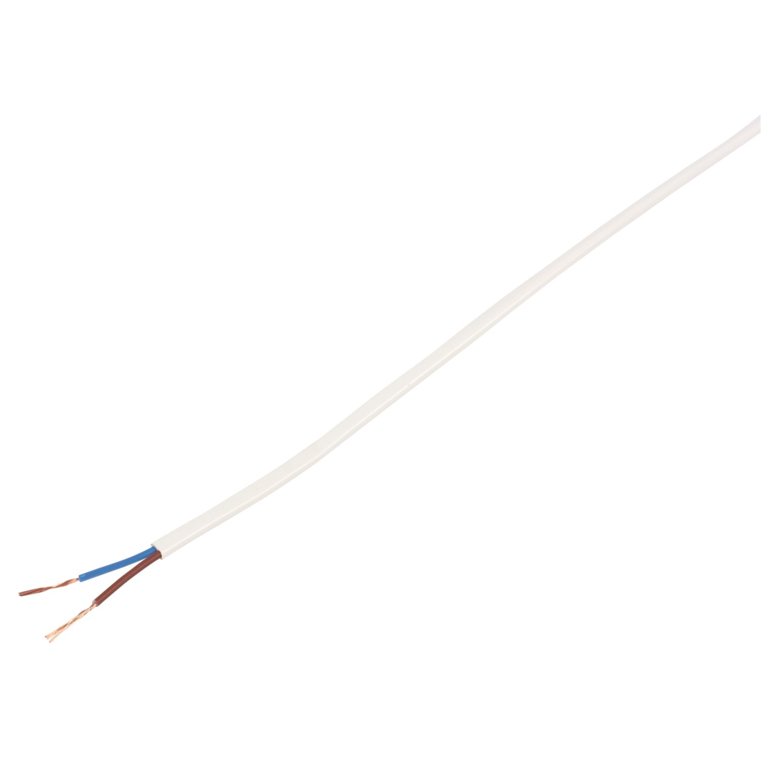 Time 2192Y White 2-Core 0.5mm² Flexible Cable 50m Drum (73958)