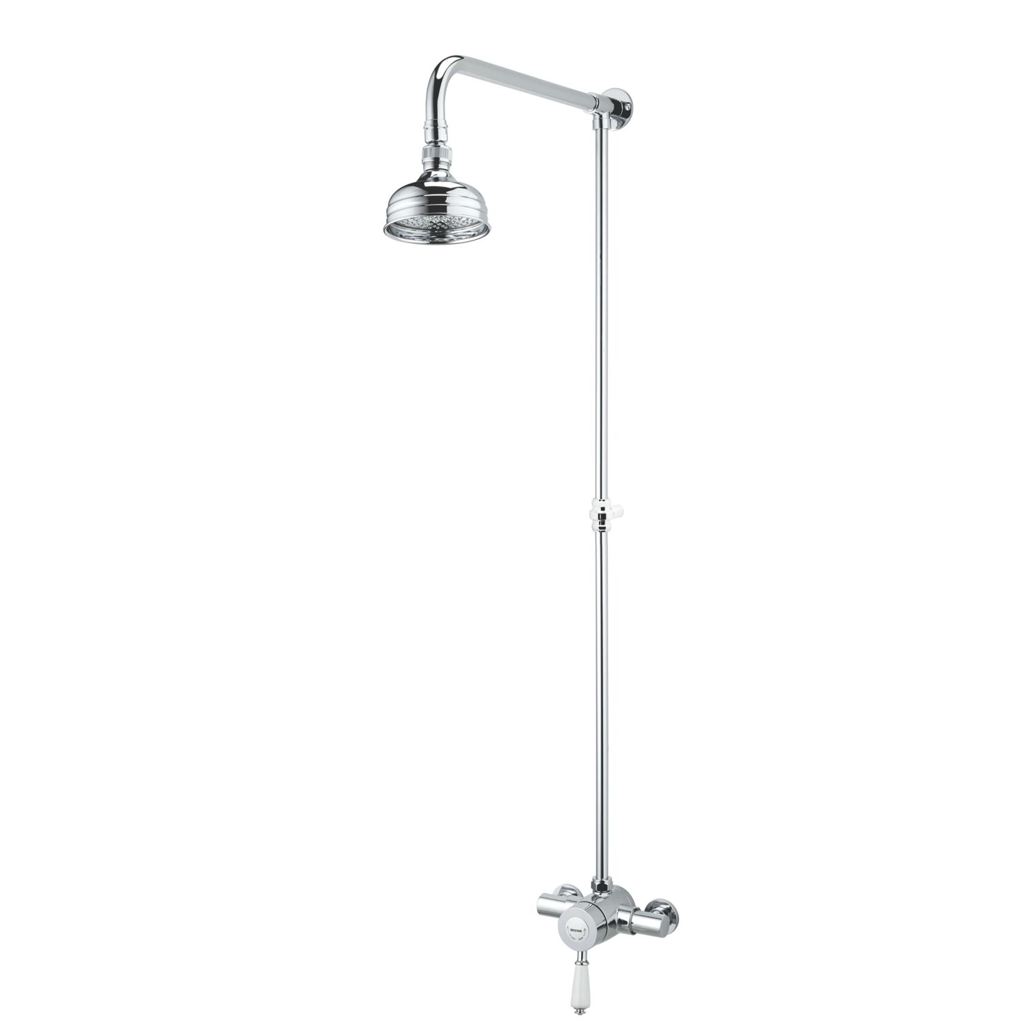 Bristan Colonial Rear-Fed Exposed Chrome Thermostatic Mixer Shower (739JE)