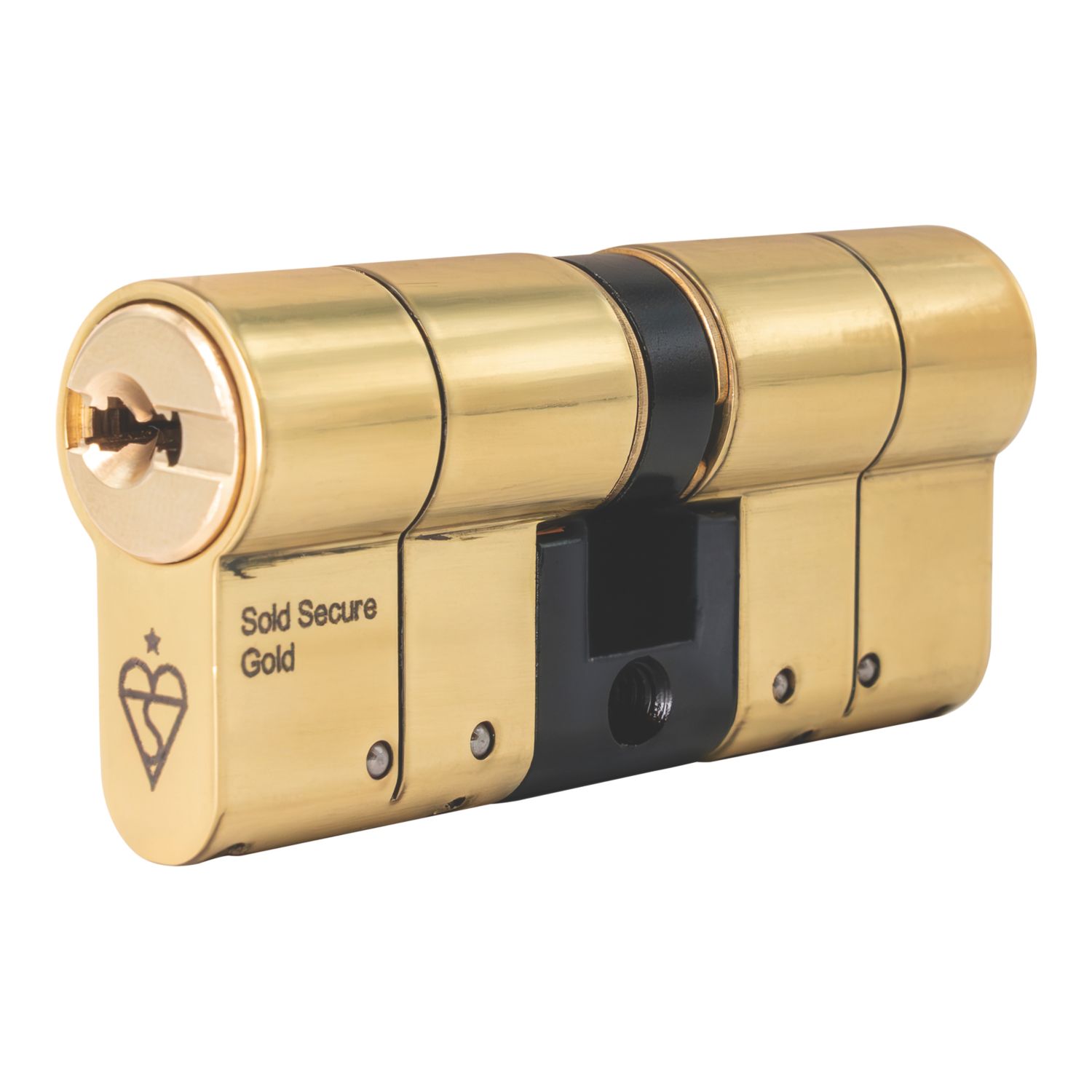 Smith & Locke Fire Rated 1 Star Double Cylinder Lock 35-35 (70mm) Polished Brass (739YL)