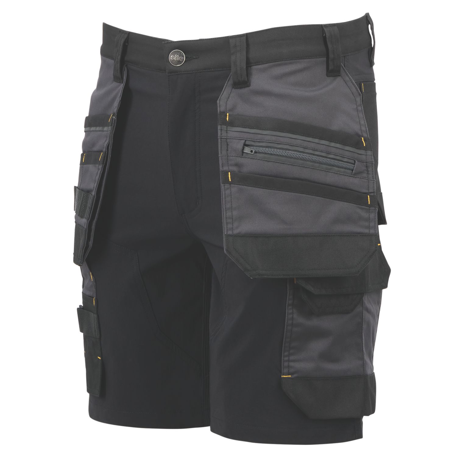 Site Brochman Shorts Black/Grey 36" W (740YV)