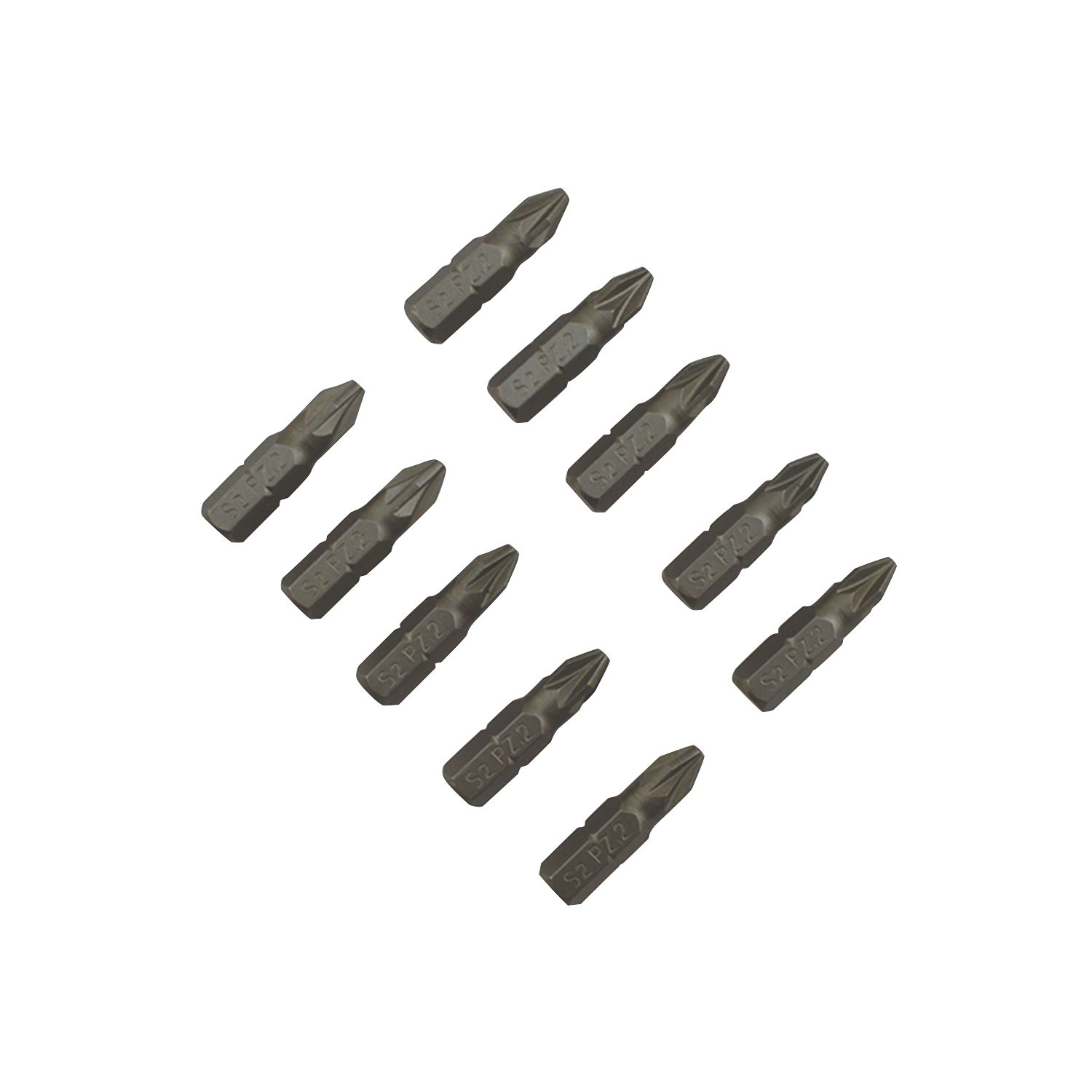 1/4" 25mm Hex Shank PZ2 Screwdriver Bits 10 Pack (7415V)