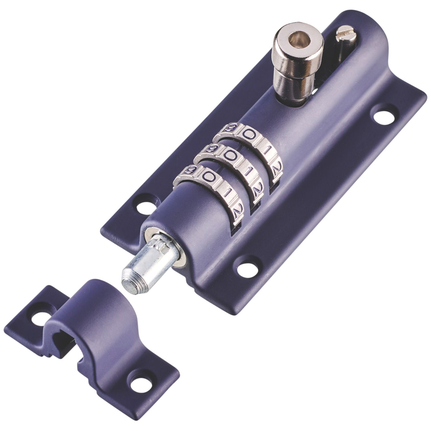 Squire Die-Cast Steel 4-Dial Combination Locking Bolt 92mm Blue (742GY)