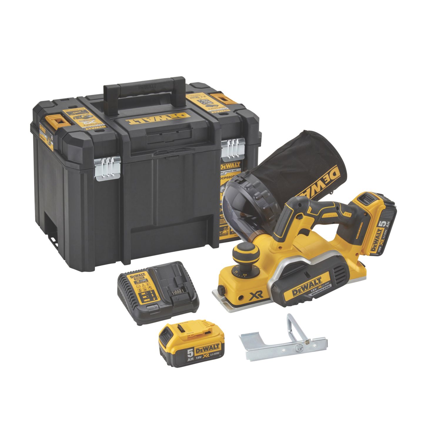 DEWALT DCP580P2-GB 18V 2 x 5.0Ah Li-Ion XR Brushless Cordless Planer (742KJ)