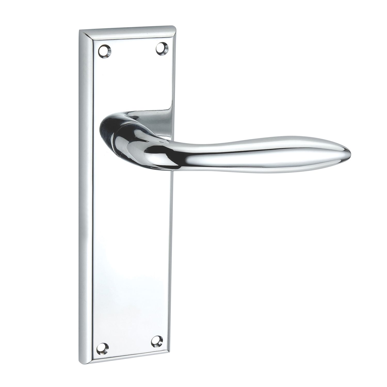 Smith & Locke Blyth Fire Rated Latch Lever Door Handles Pair Polished Chrome (743HY)