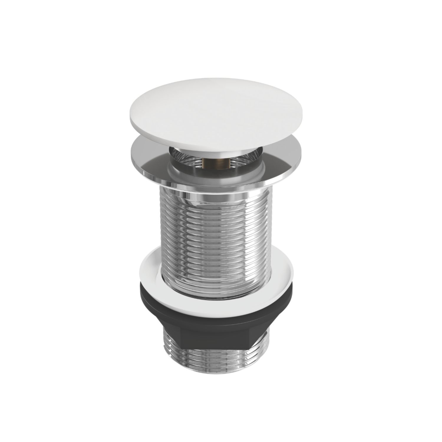 ETAL Unslotted Ceramic Push Button Basin Waste White 70mm (743VN)