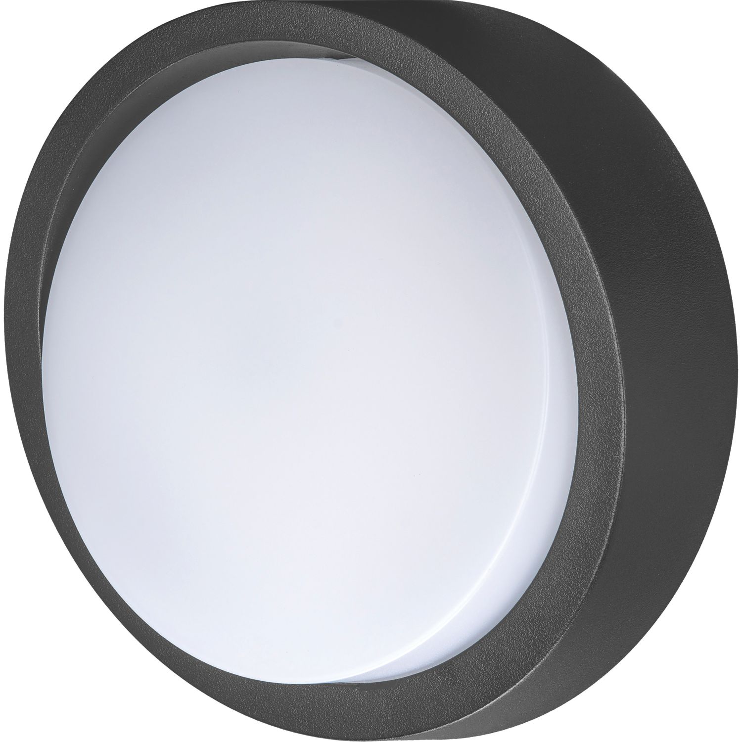 Luceco Liptus Outdoor Round LED IP65 Bulkhead Black 15W 1350lm (744CL)