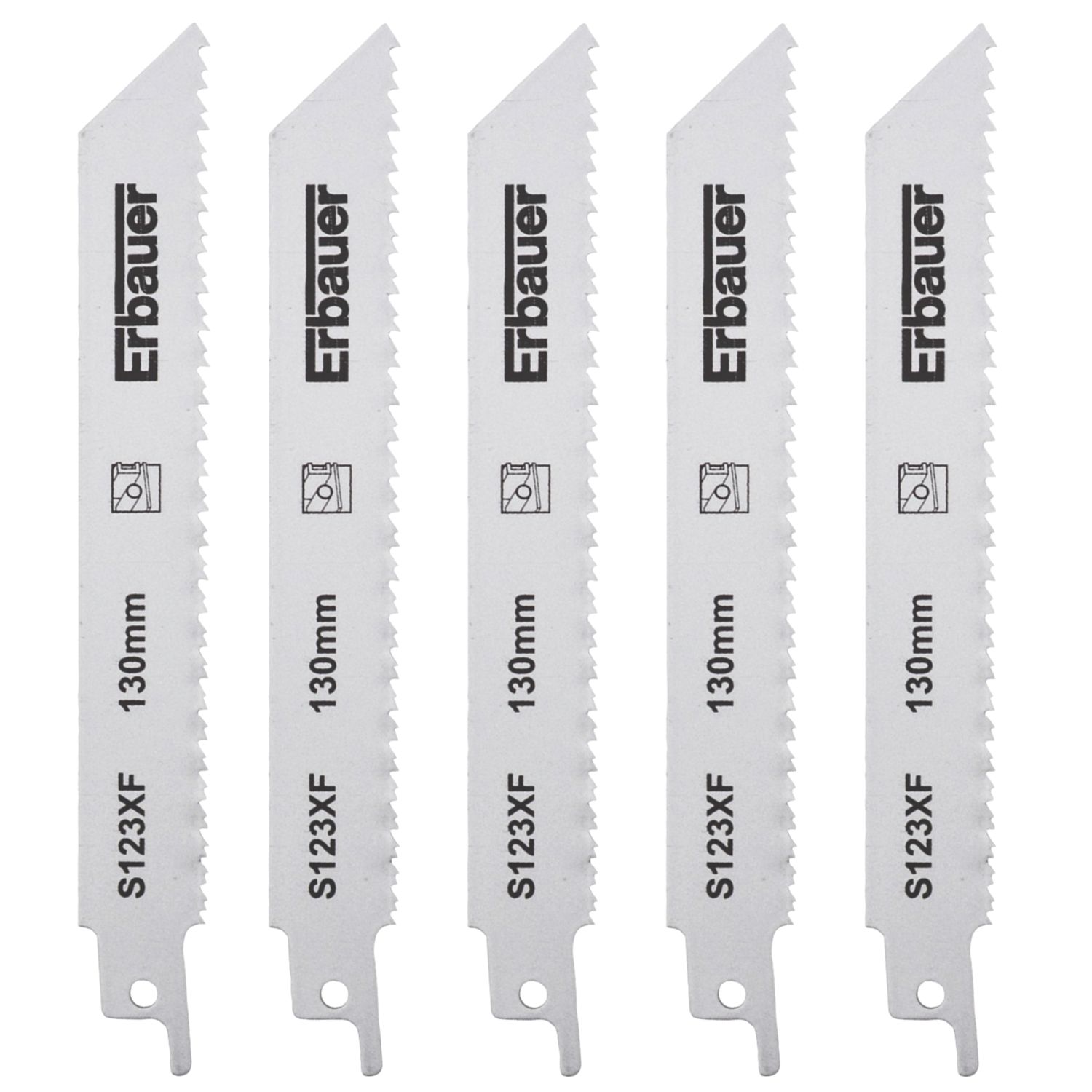 Erbauer Sheet Metal Reciprocating Saw Blades 150mm 5 Pack (744FV)