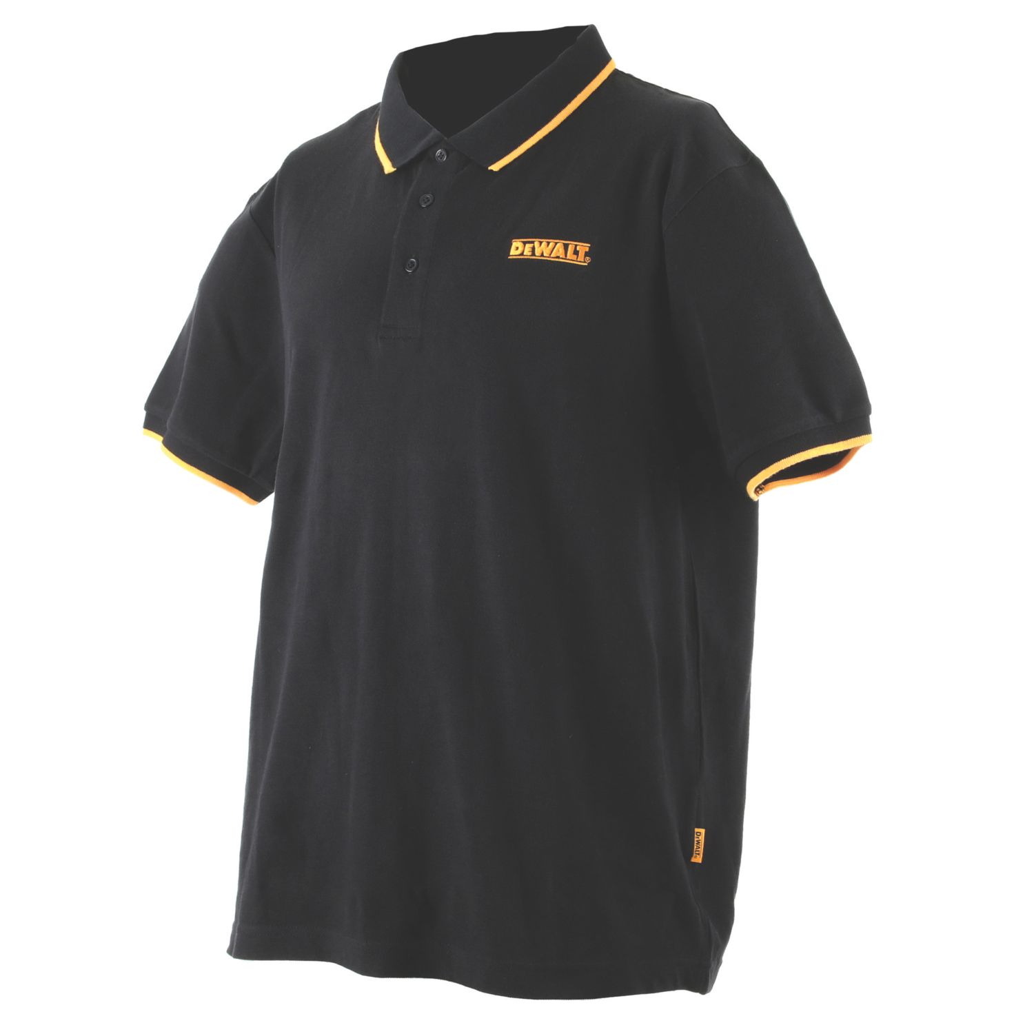 DEWALT Green Bay Polo Shirt Black Large 42-44" Chest (744PT)