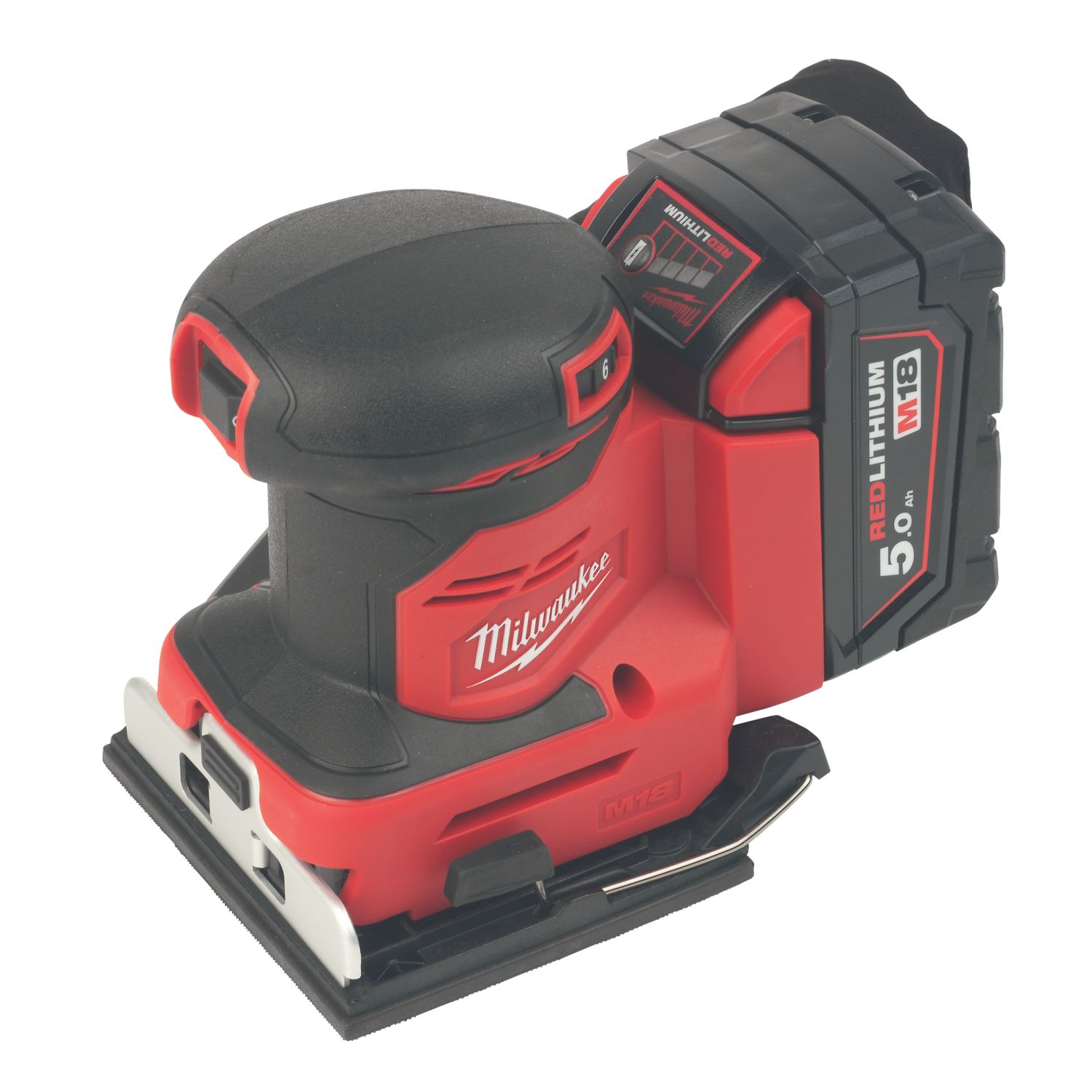 Milwaukee M18BQSS-502B 18V 2 x 5.0Ah Li-Ion RedLithium Cordless Sheet Sander (745VT)