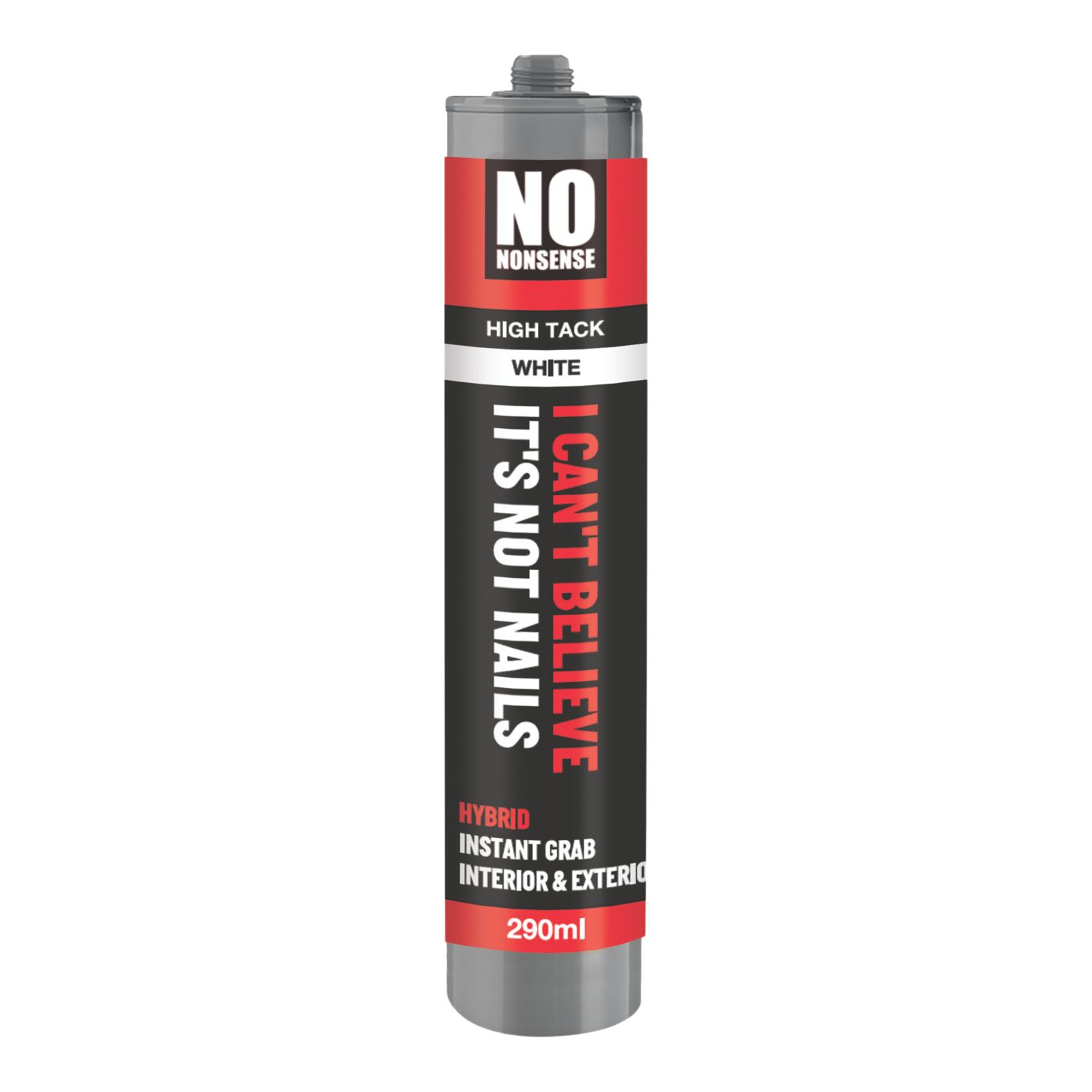 No Nonsense I Can't Believe It's Not Nails Solvent-Free Multi-Purpose High Tack Grab Adhesive White 290ml (746AG)