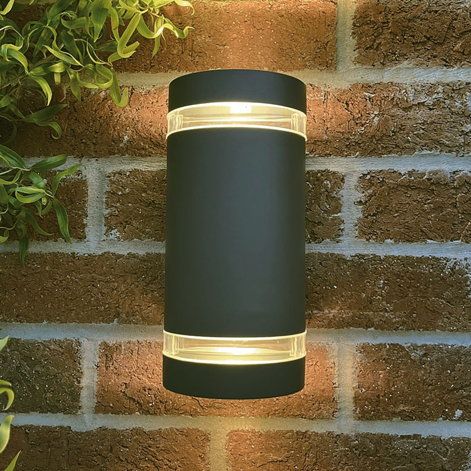 Lutec Focus Outdoor Up/Down Wall Light Dark Grey (747AJ)