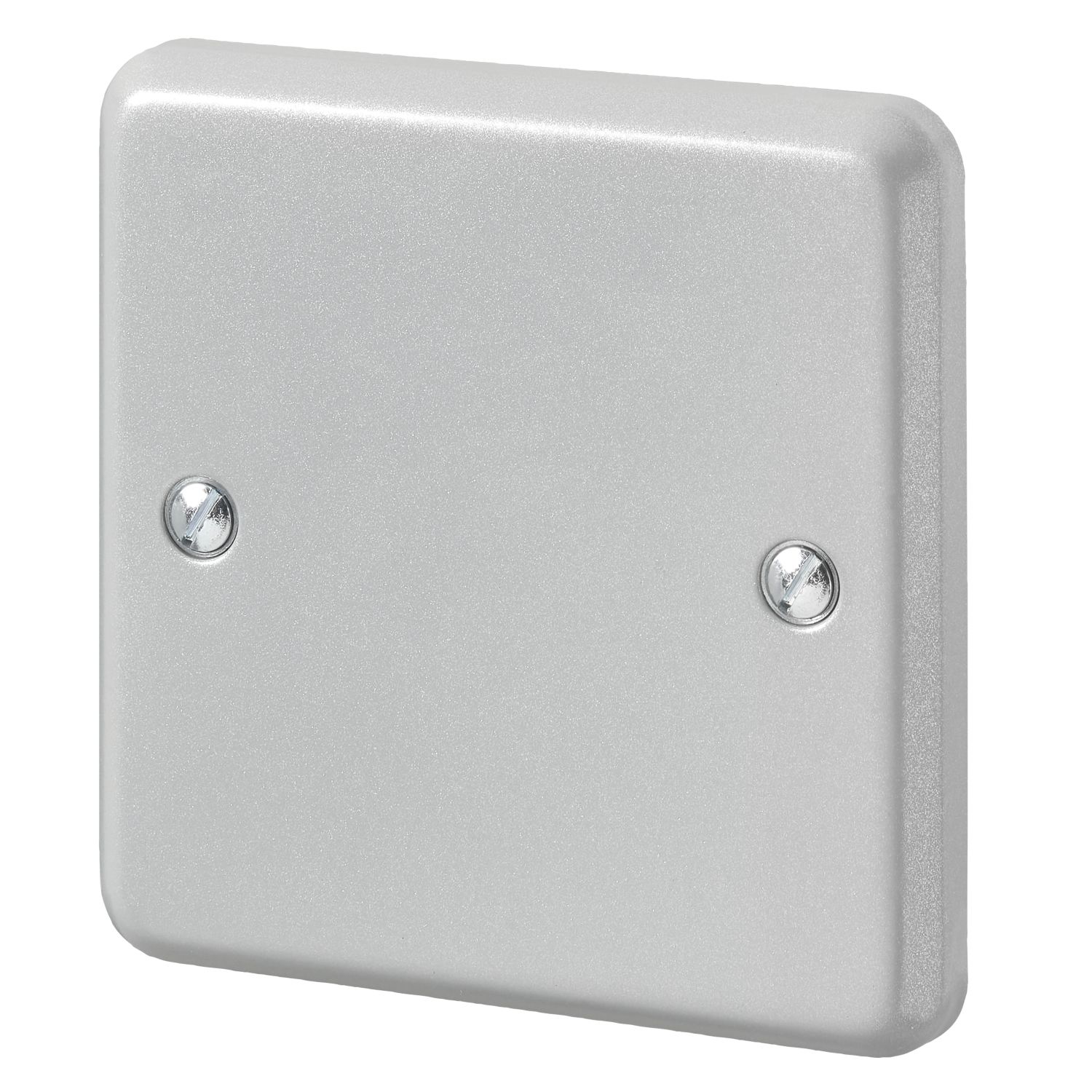 MK Metal-Clad Plus 1-Gang Metal Clad Blanking Plate Aluminium (747JR)