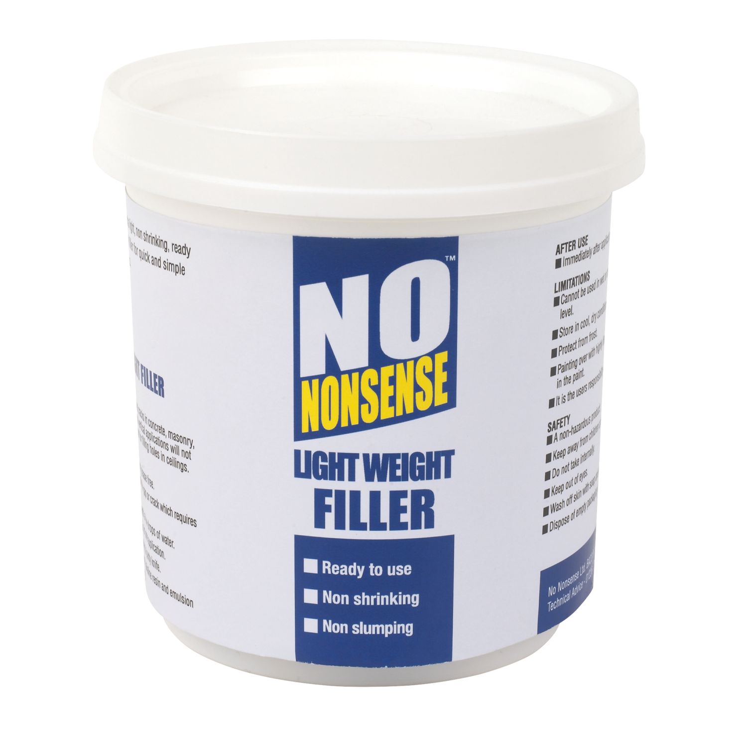 No Nonsense Lightweight Filler White 500ml (75073)