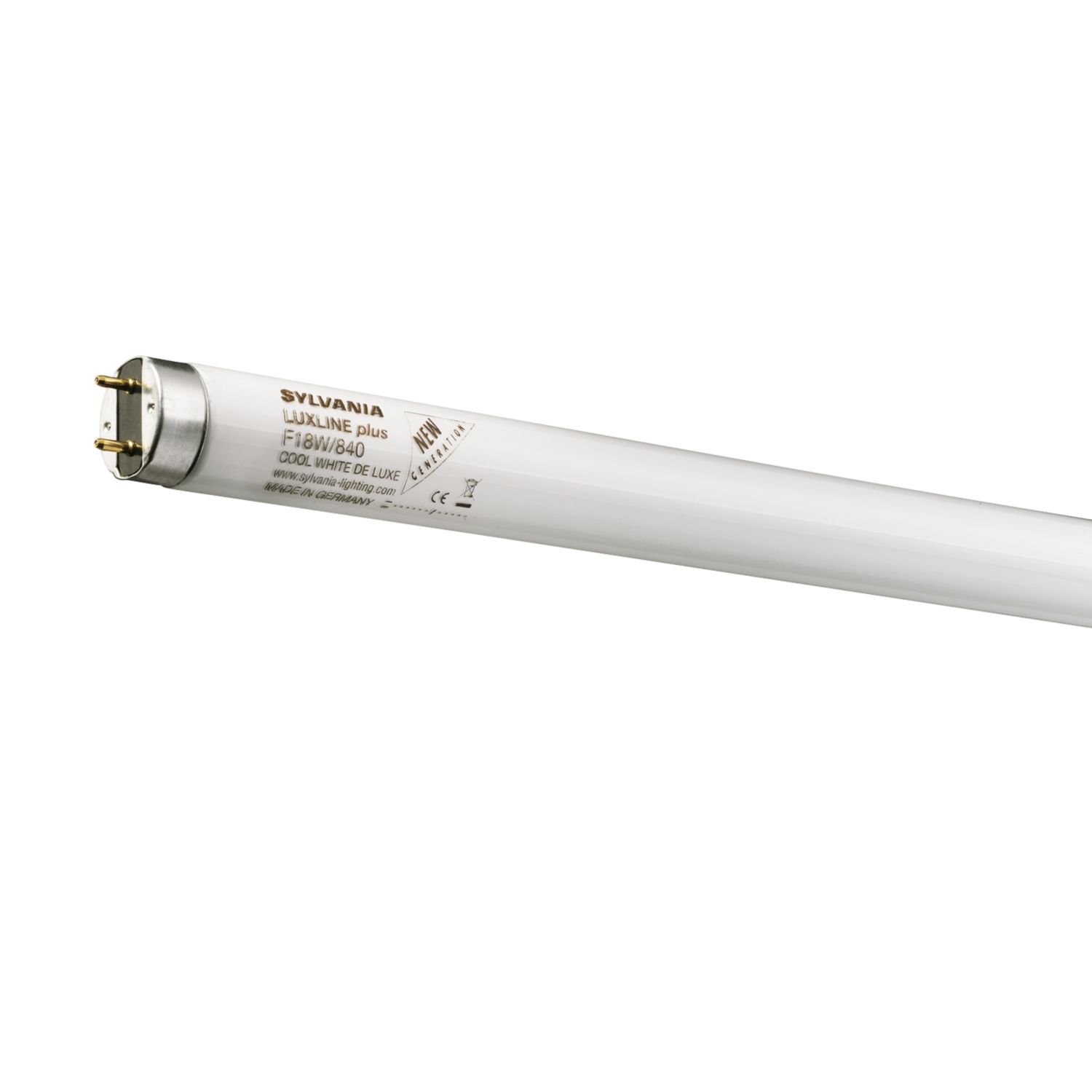 Sylvania Luxline Plus G13 T8 Fluorescent Tube 1350lm 18W 590mm (2ft) (75145)