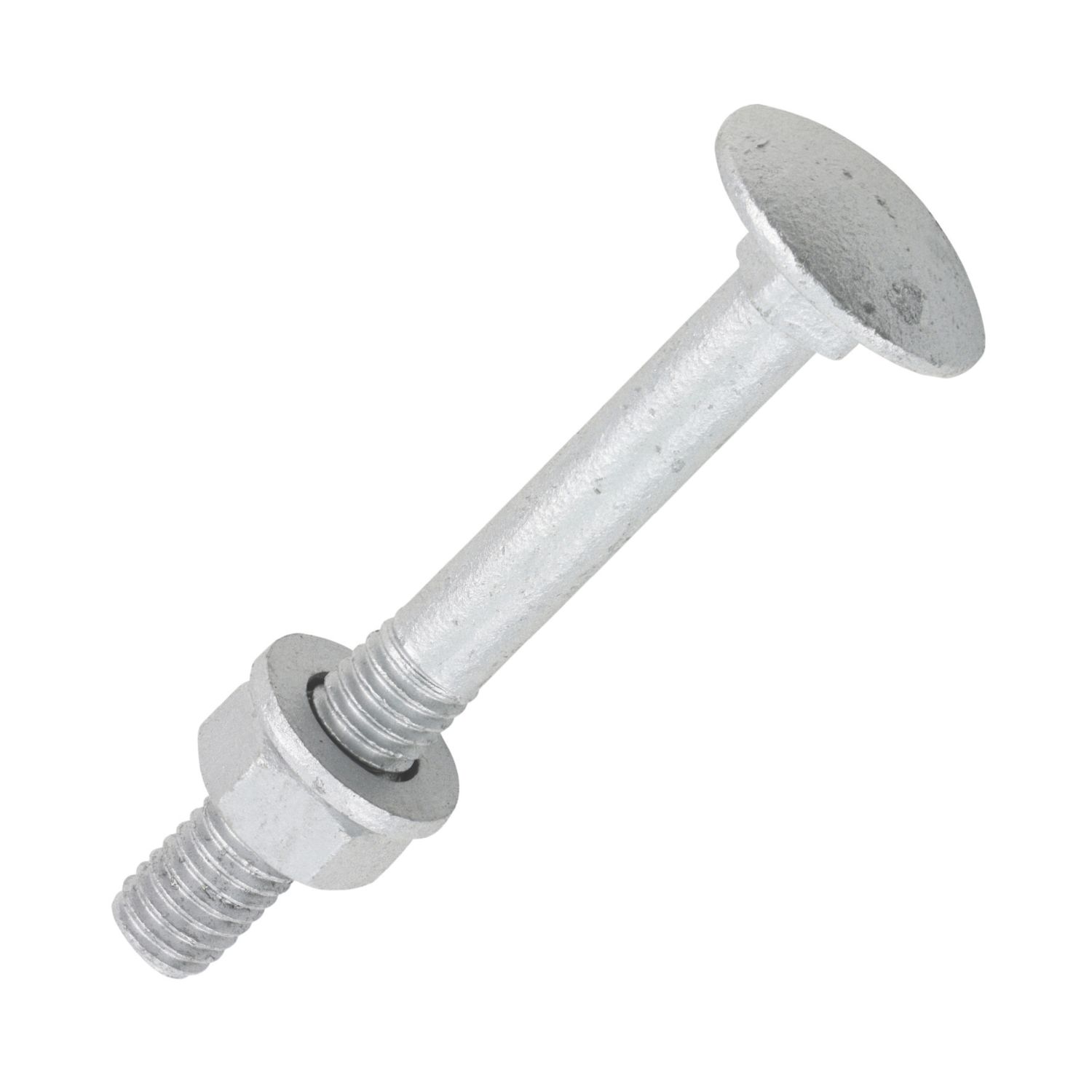 Timco Exterior Coach Bolts Carbon Steel Organic Silver Coating M6 x 50mm 10 Pack (752KG)