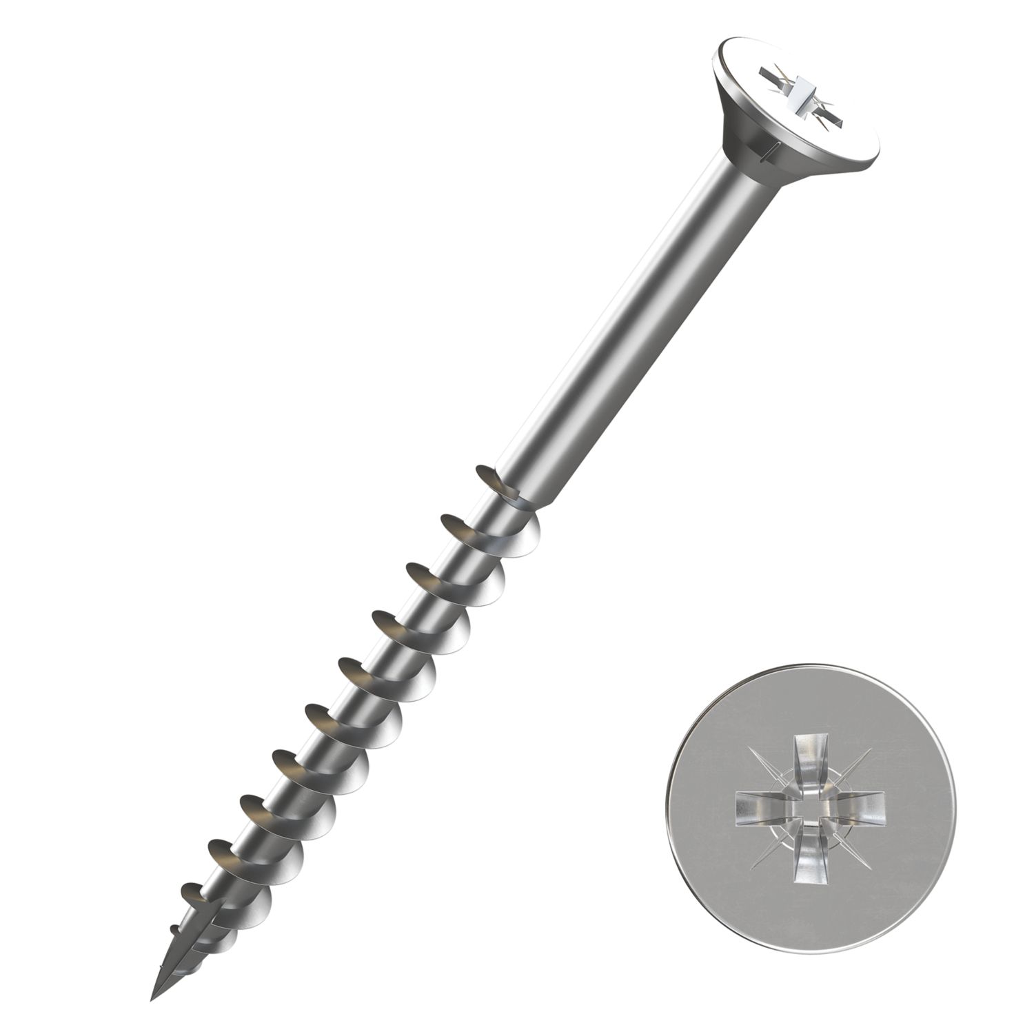 Timbadeck PZ Double-Countersunk Decking Screws 4.5mm x 65mm 100 Pack (752PT)
