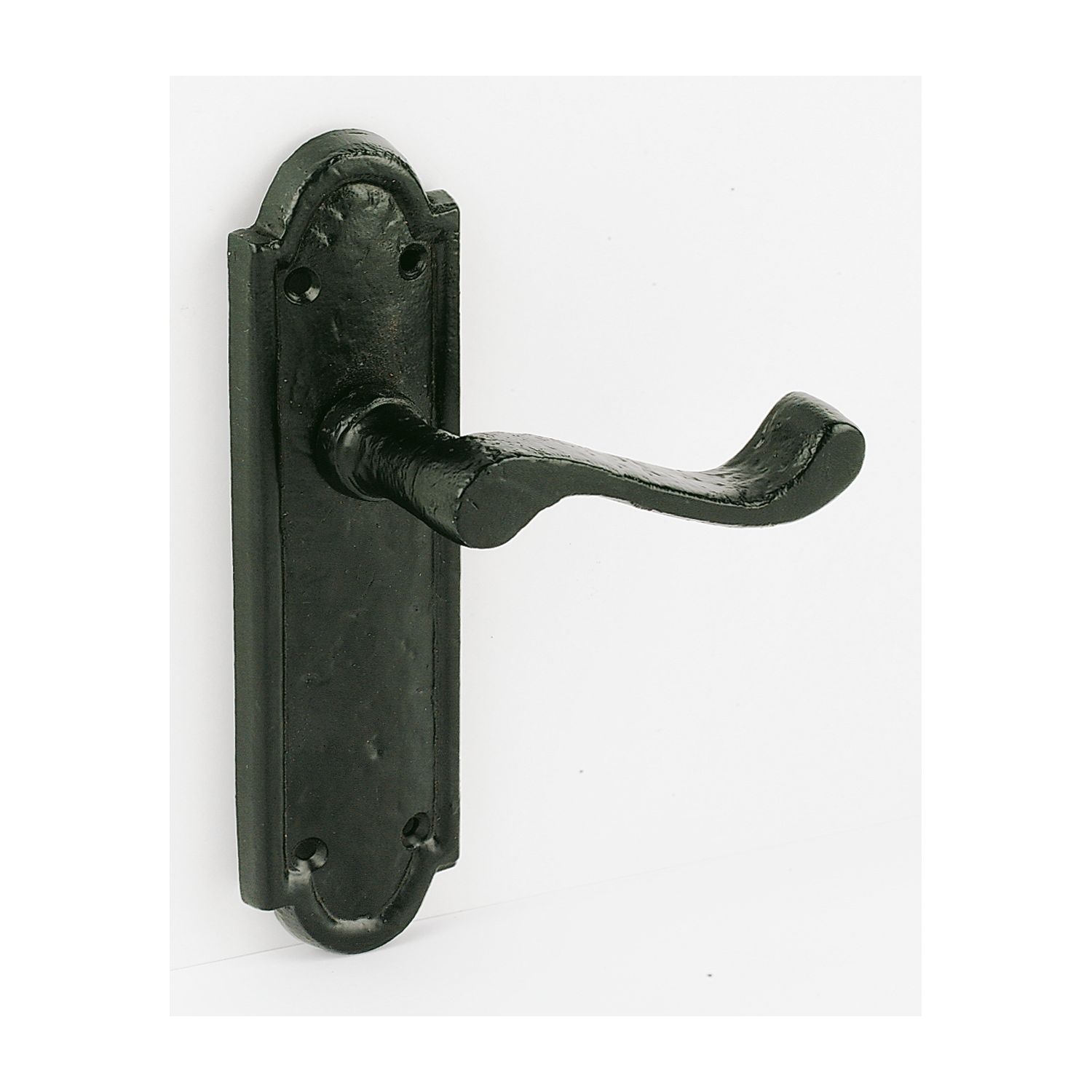 Essentials Turnberry LoB Door Handles Pair Black (7532H)