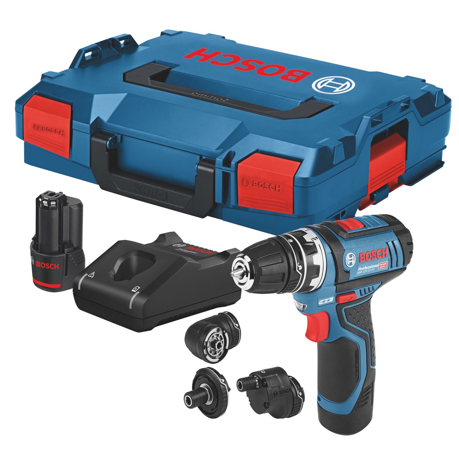 Bosch GSR 12-15 FC4 12V 2 x 2.0Ah Lithium Coolpack Cordless Flexi-Click Screwdriver (755PG)