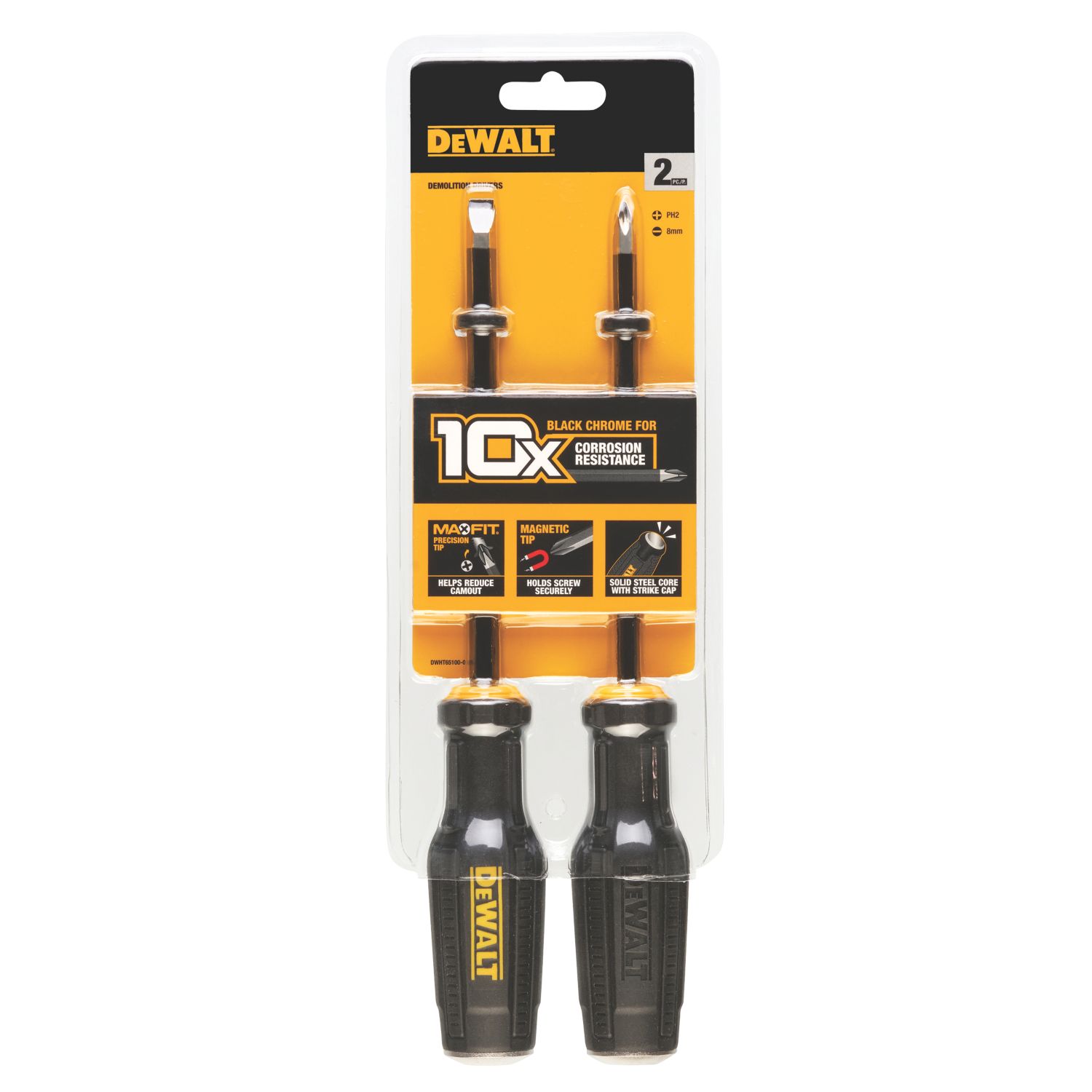 DEWALT MaxFit Mixed Chisel Demolition Screwdriver Set 2 Pieces (755XR)