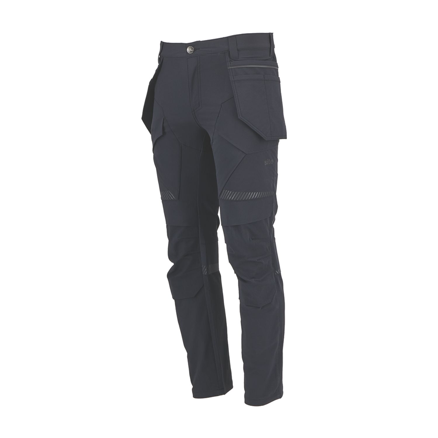 Site Varnik Stretch Work Trousers Black 40" W 32" L (755YW)