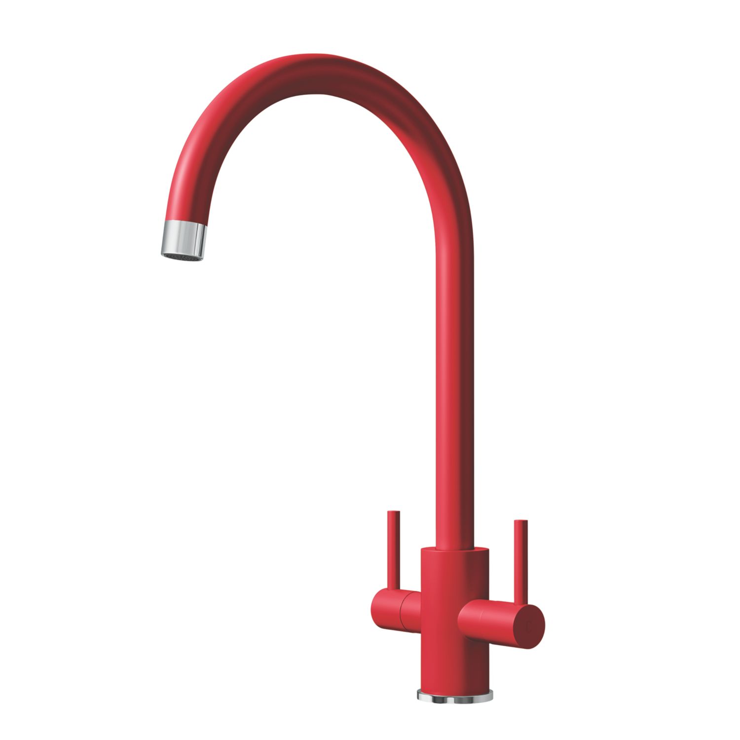 ETAL Sorrento Twin Lever Kitchen Mixer Tap Matt Red (756FJ)