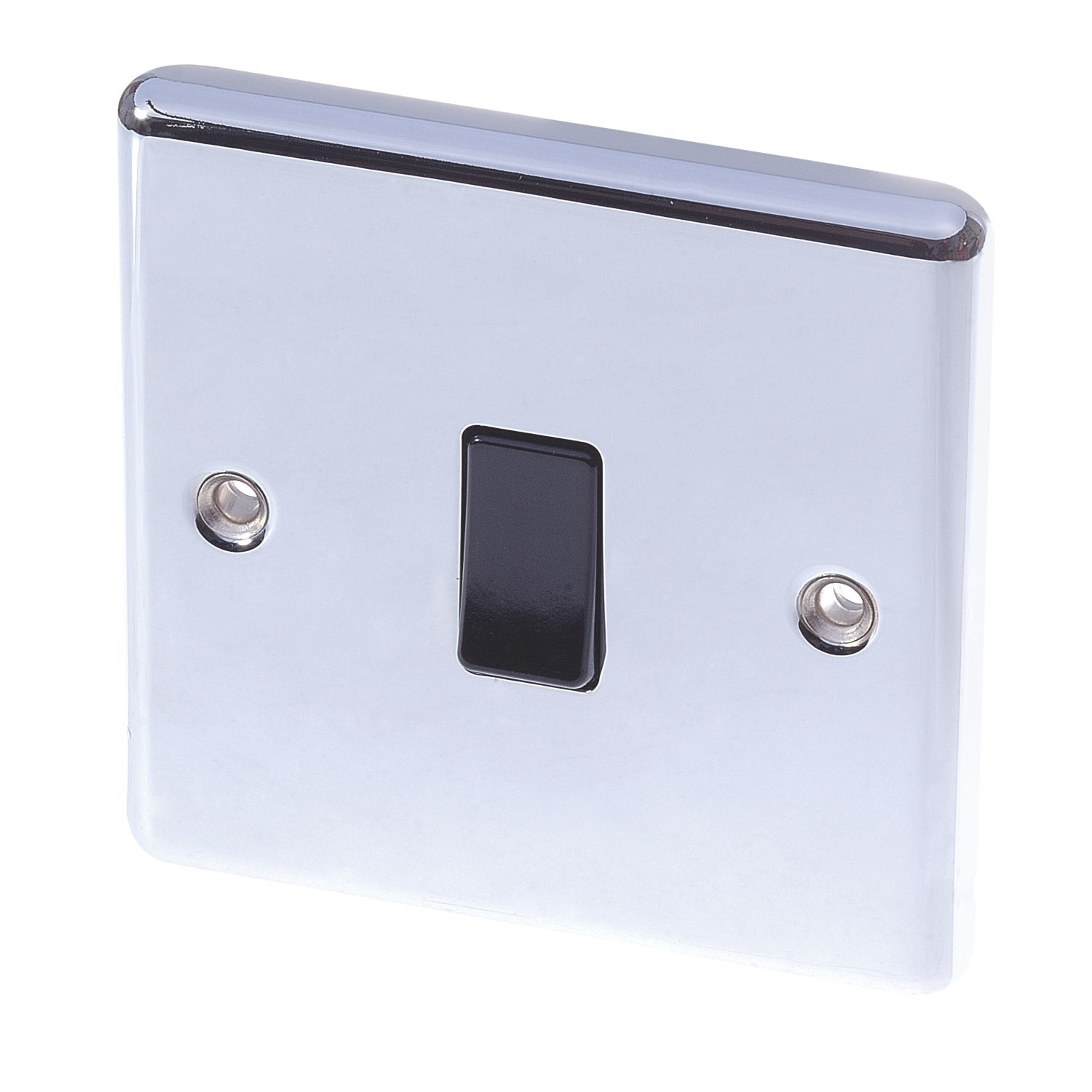 LAP 10AX 1-Gang Intermediate Switch Polished Chrome with Black Inserts (75804)