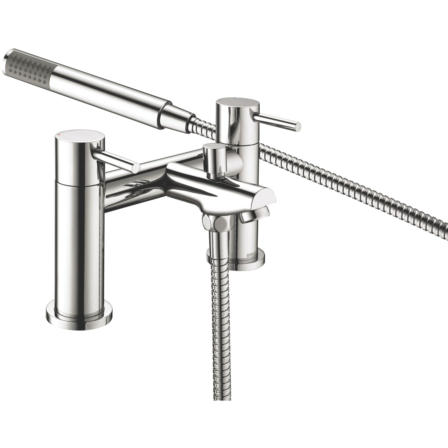Bristan Blitz Chrome 151mm Deck Mounted Dual Control Manual Shower Mixer Tap (758GF)