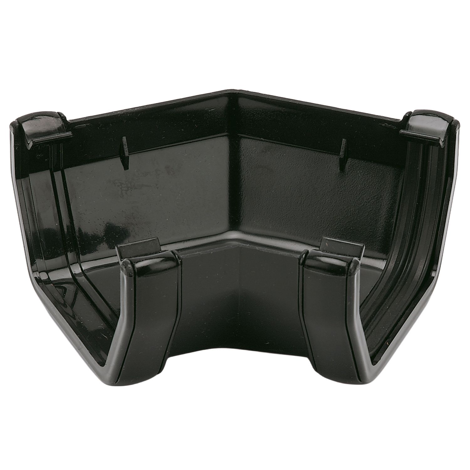 FloPlast uPVC 135° Square Gutter Angle Black 114mm (75906)