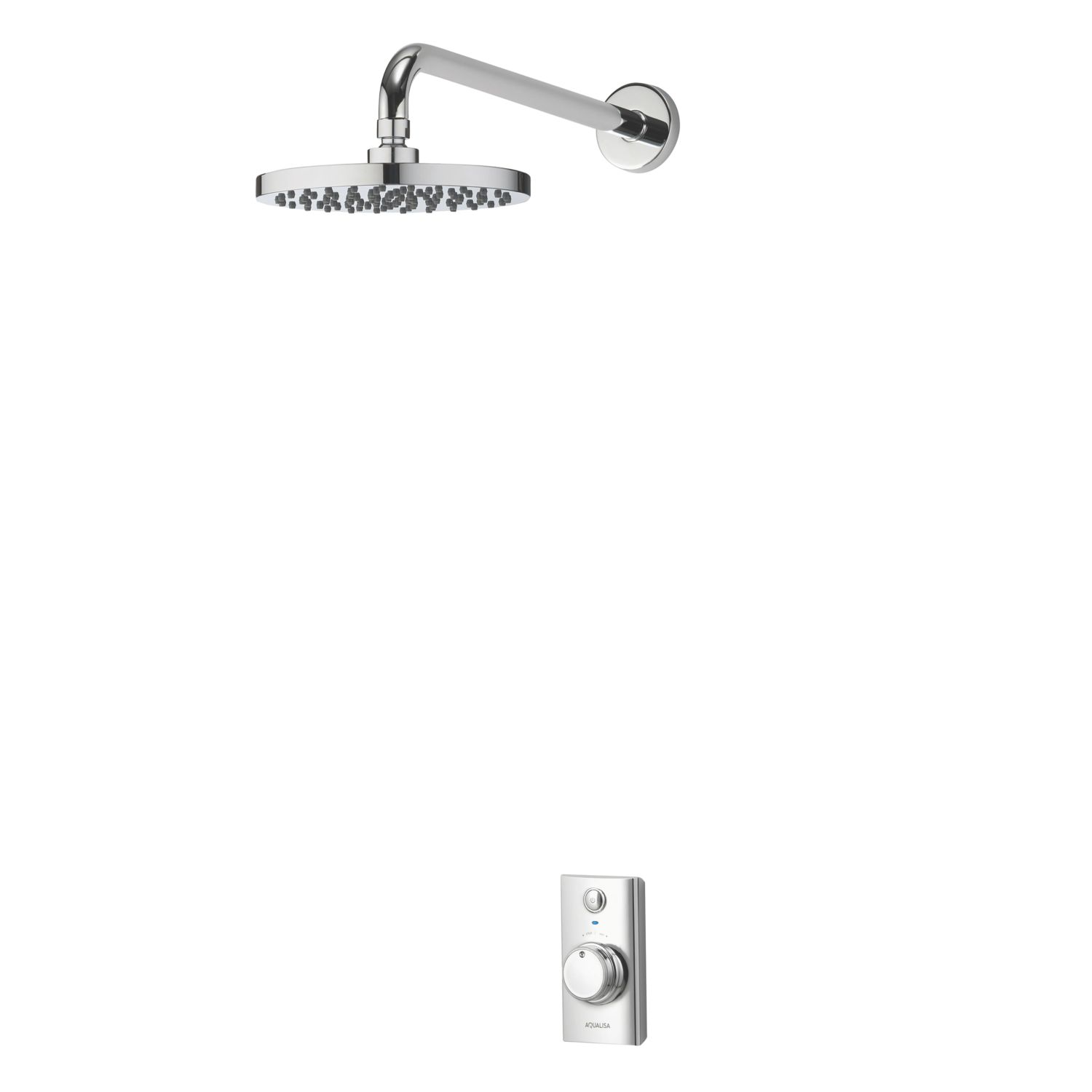 Aqualisa Visage Q Gravity-Pumped Rear-Fed Chrome Thermostatic Single Outlet Concealed Smart Shower with Fixed Head (759AJ)