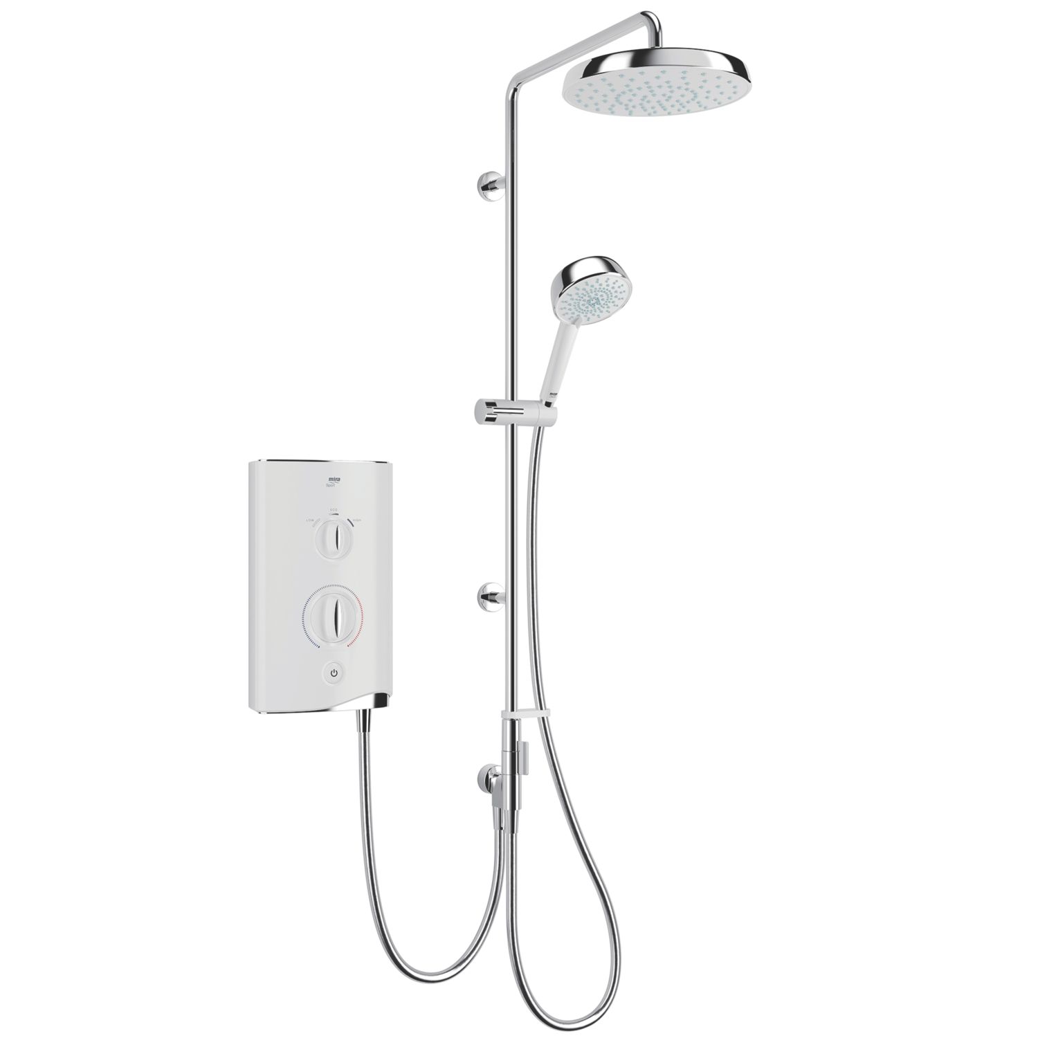 Mira Sport Dual White/Chrome 9kW Electric Shower (759PM)