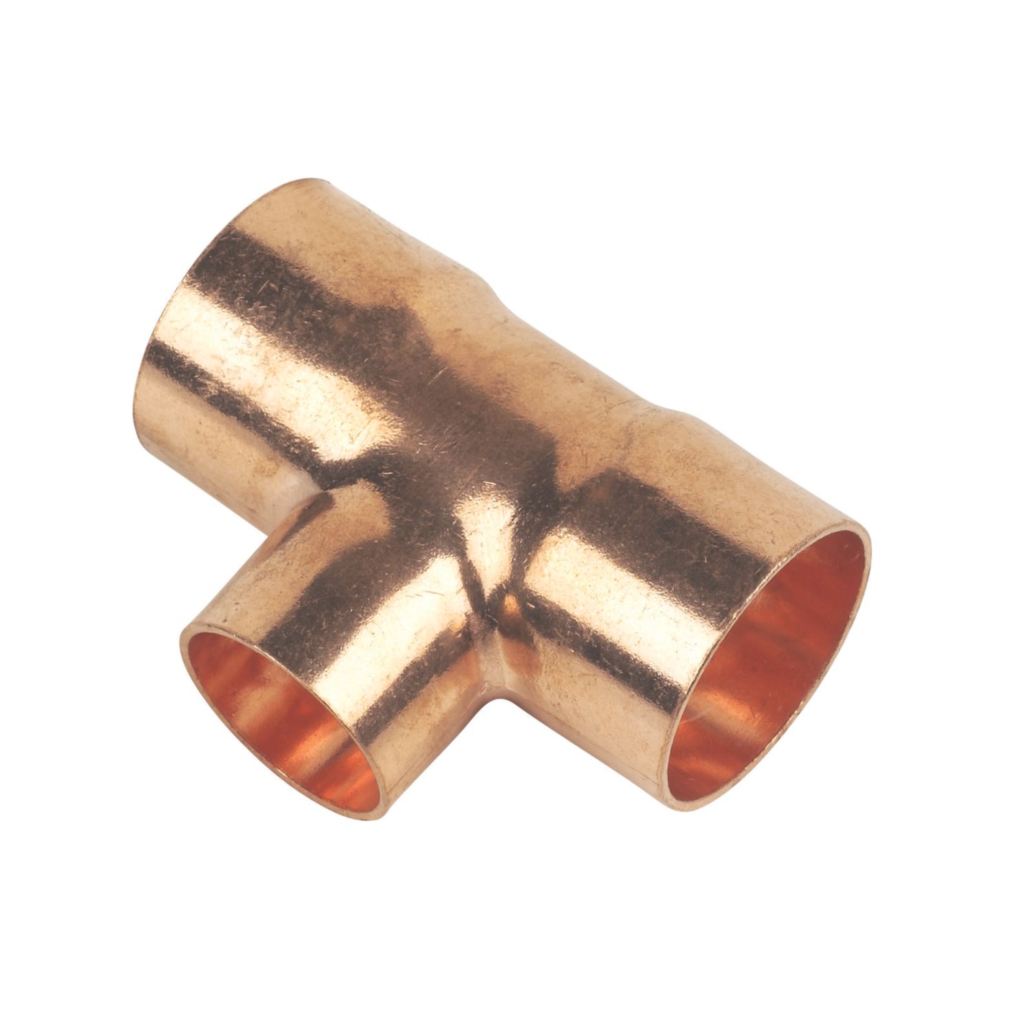 Flomasta Copper End Feed Reducing Tee 28mm x 28mm x 22mm (76032)