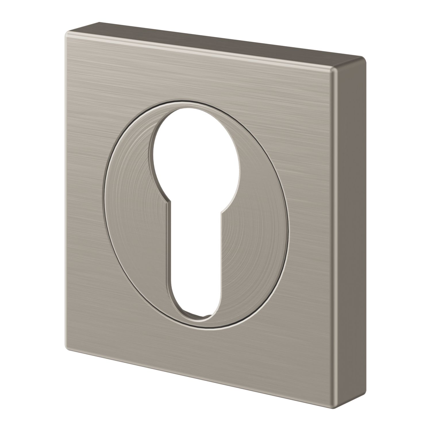 Cooke & Lewis Lormel Euro Escutcheon (Pair) Satin Nickel 52mm (760CM)